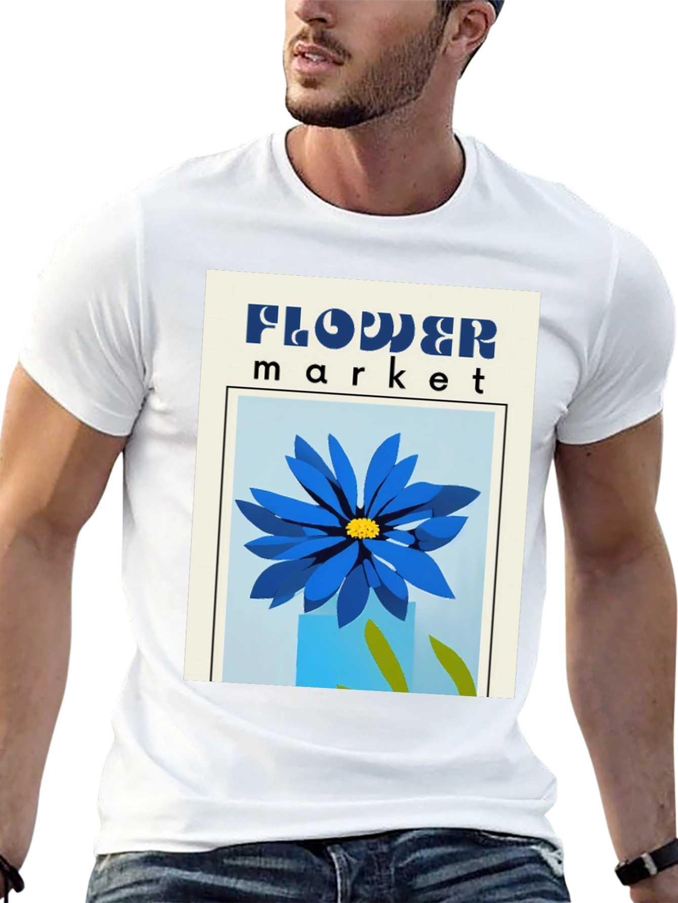Flower Market Graphic Tee - Stylish Print
