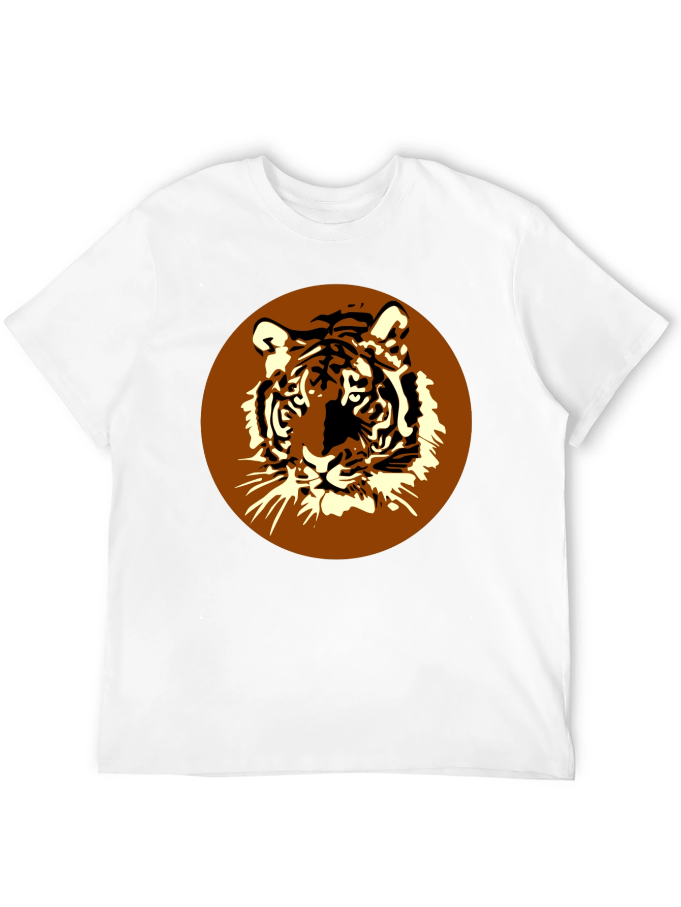 Tiger Graphic Black T-Shirt - Classic Crew Neck