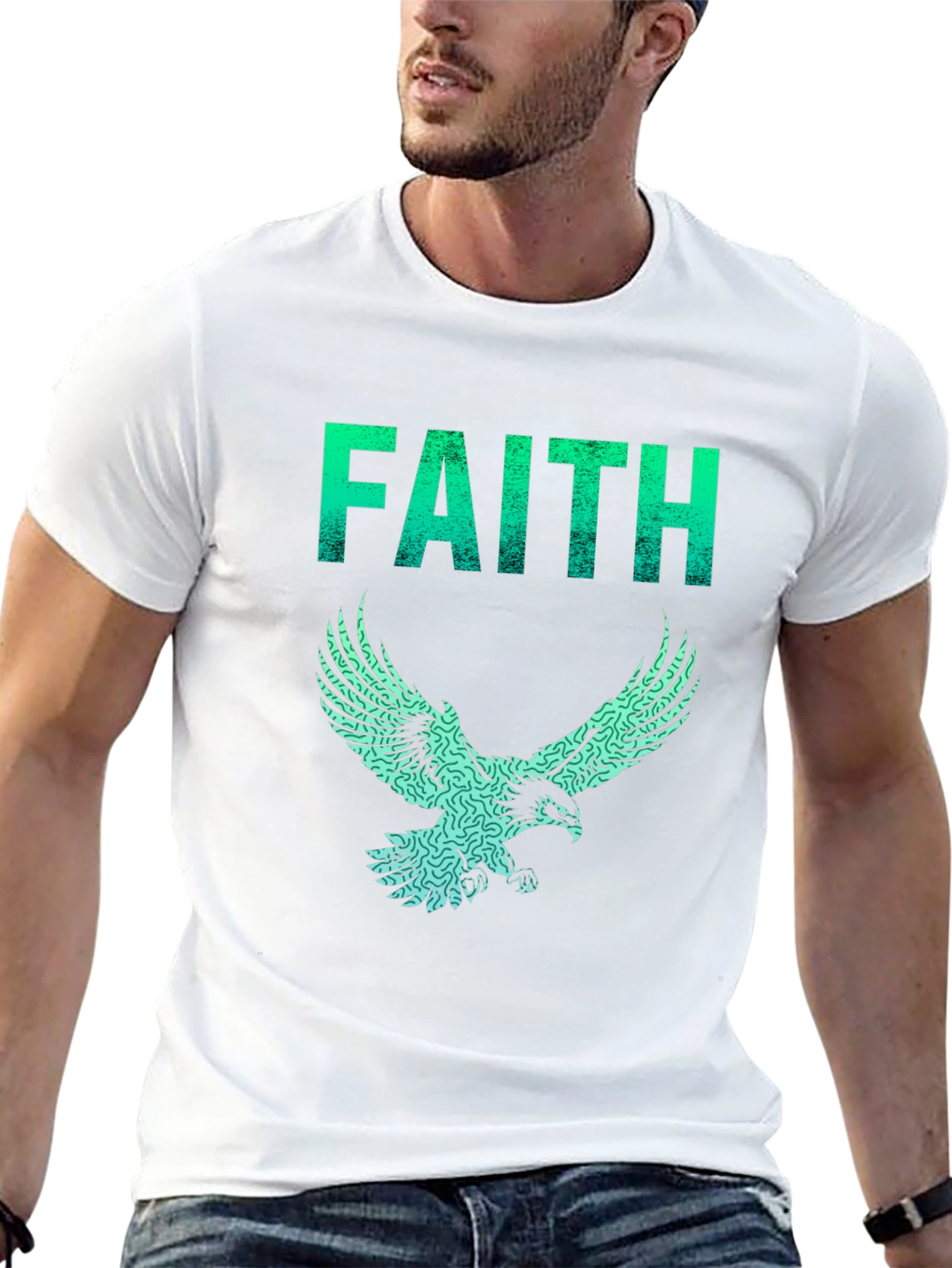 Faith Eagle Graphic Tee - Mens Black T-Shirt