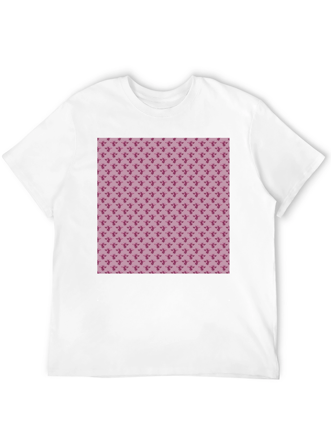 Stylish Black Tee with Purple Pattern