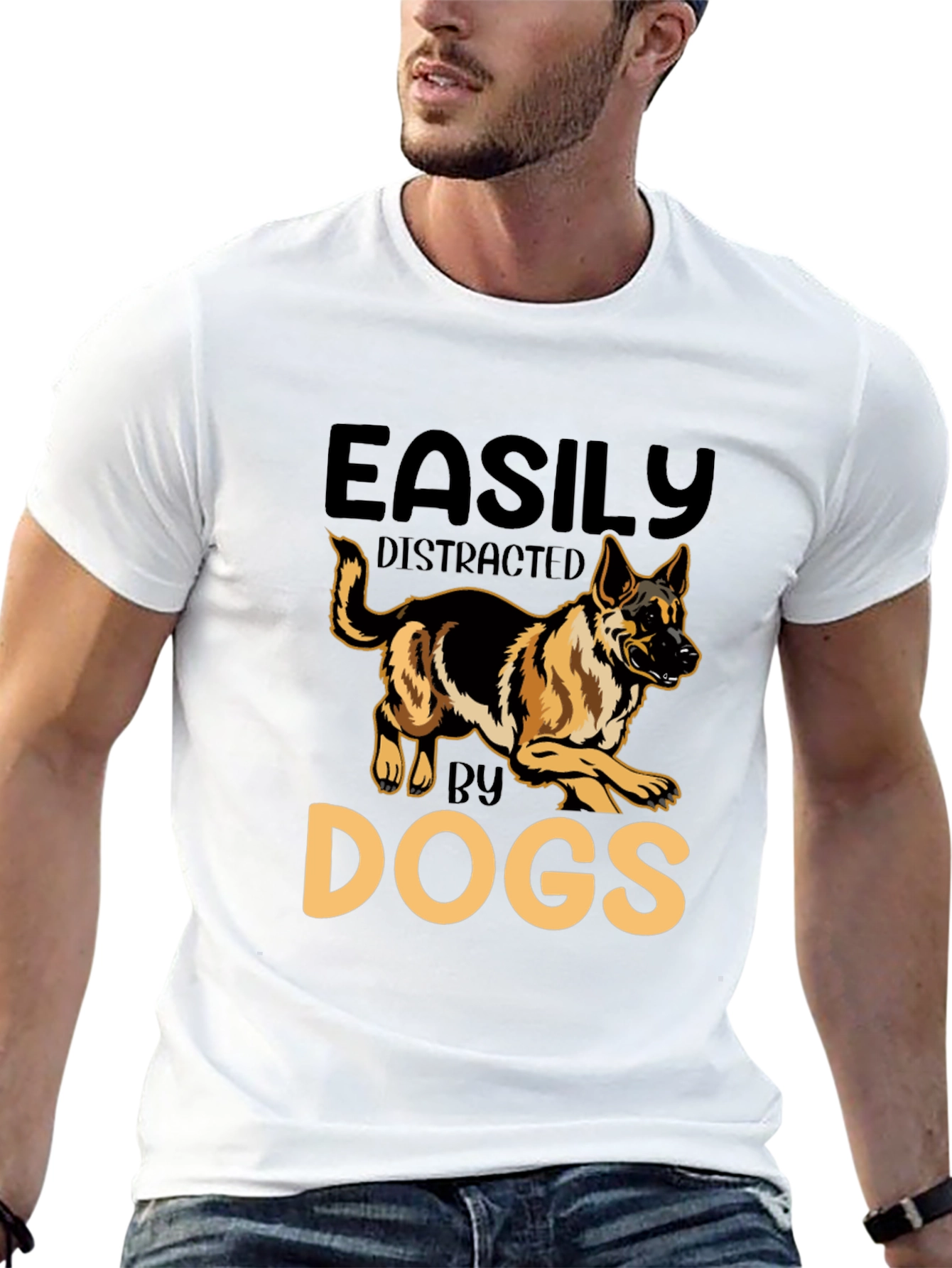 Easily Distracted by Dogs Graphic T-Shirt