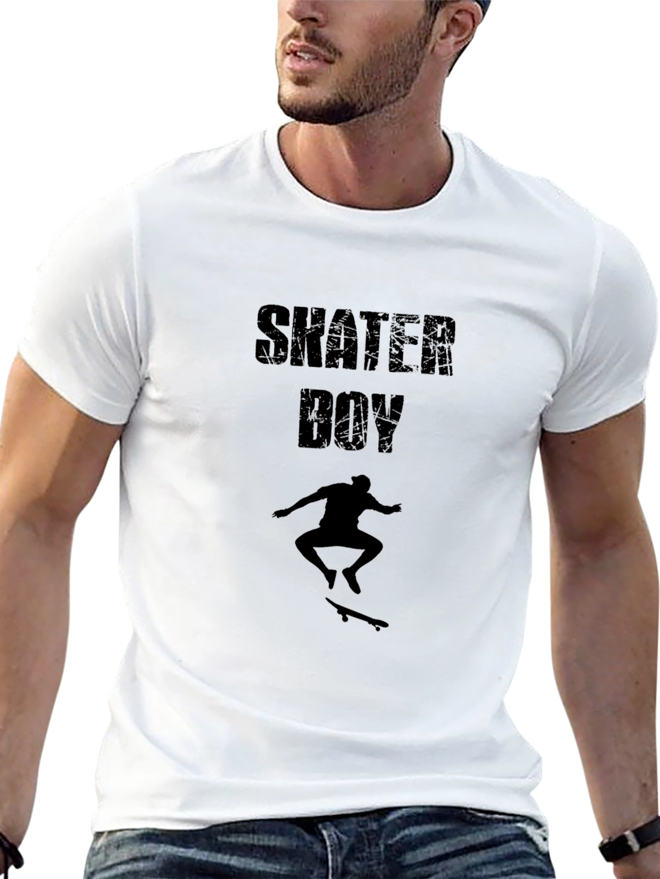 Skater Boy Black T-Shirt - Cool Graphic Tee