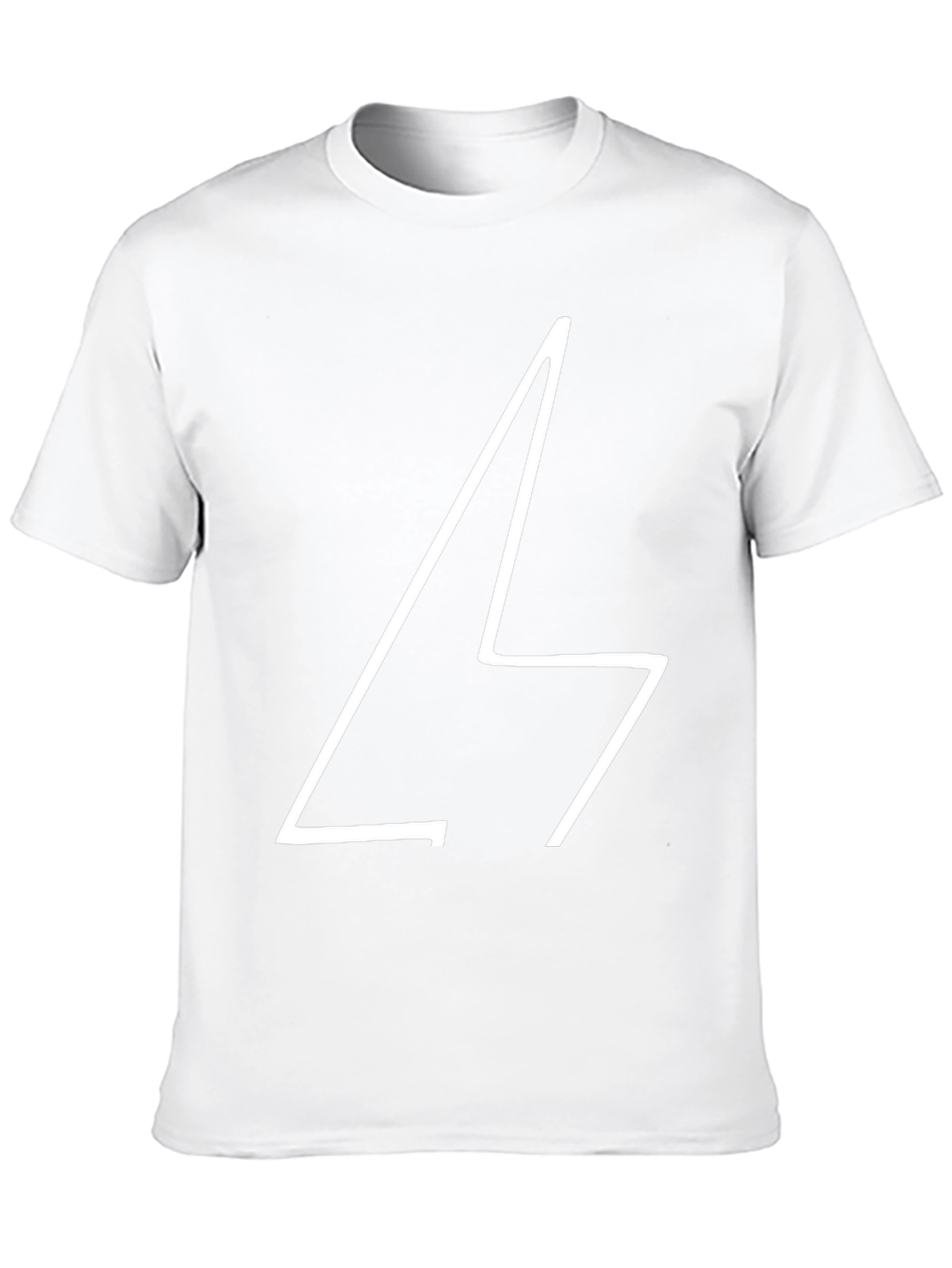 Abstract Lightning Bolt Graphic Black T-Shirt