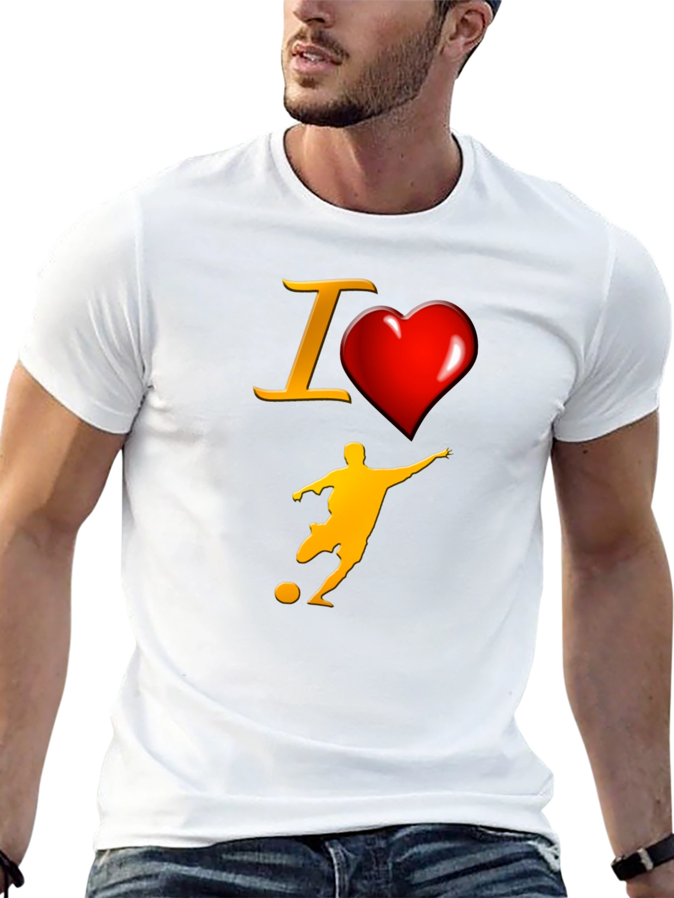 I Love Soccer Graphic T-Shirt