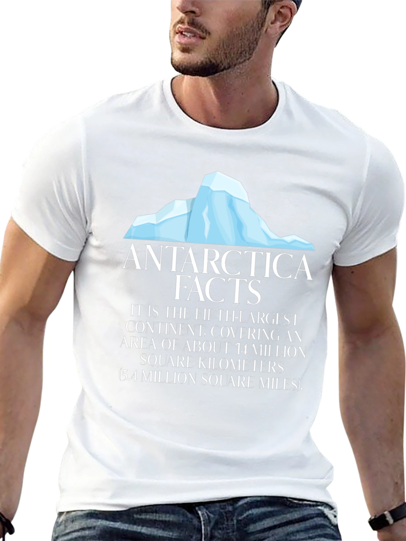 Antarctica Facts Black T-Shirt