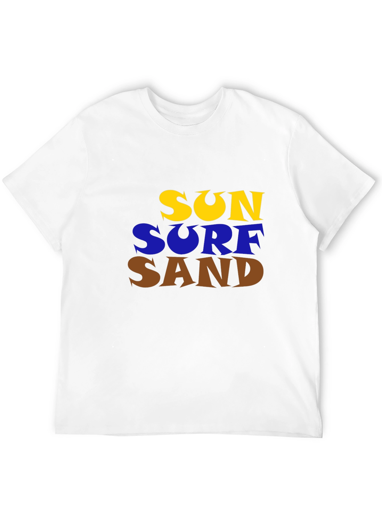Sun Surf Sand Graphic Tee - Beach Vibes T-Shirt