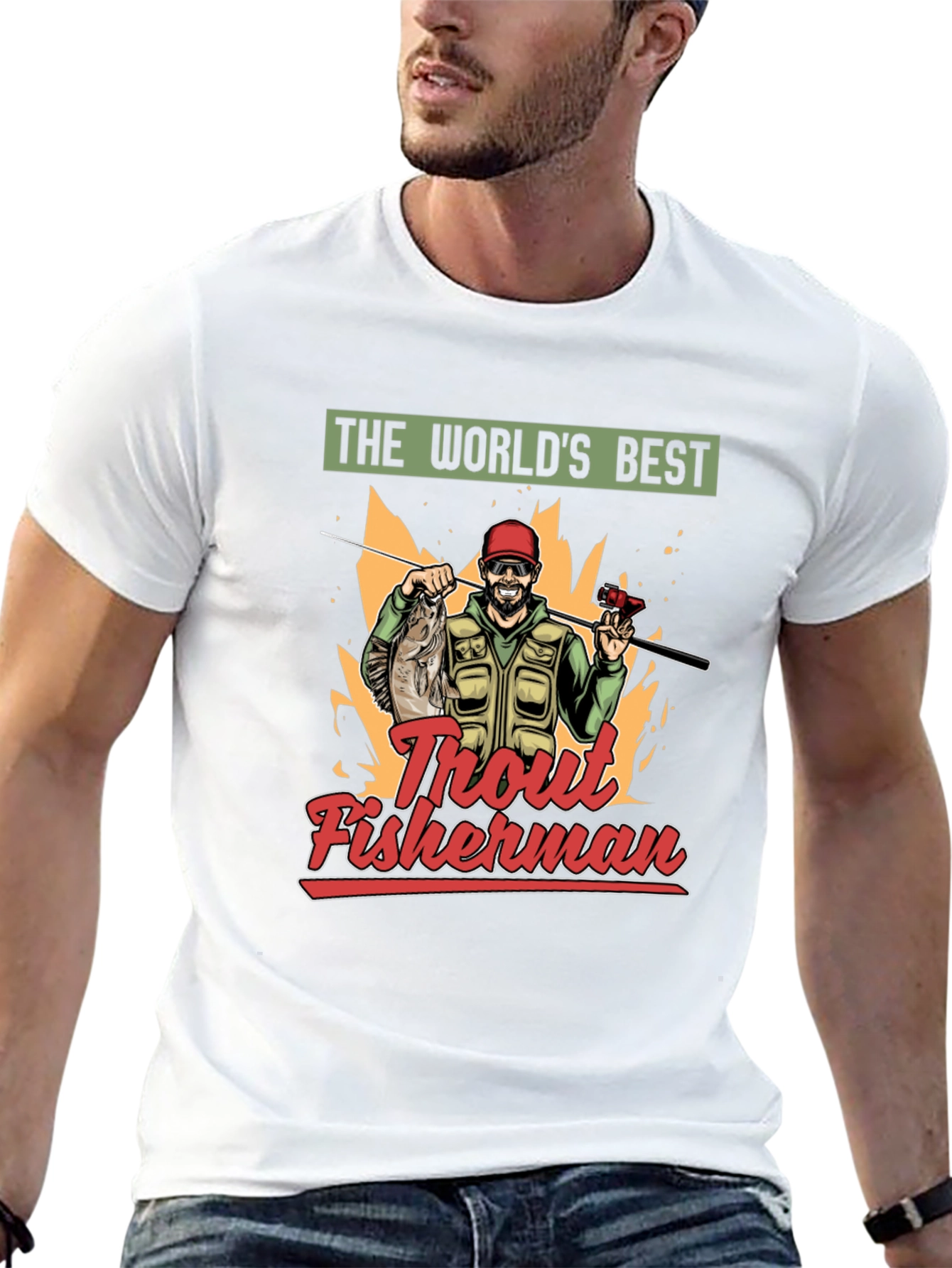 Worlds Best Trout Fisherman Graphic Tee