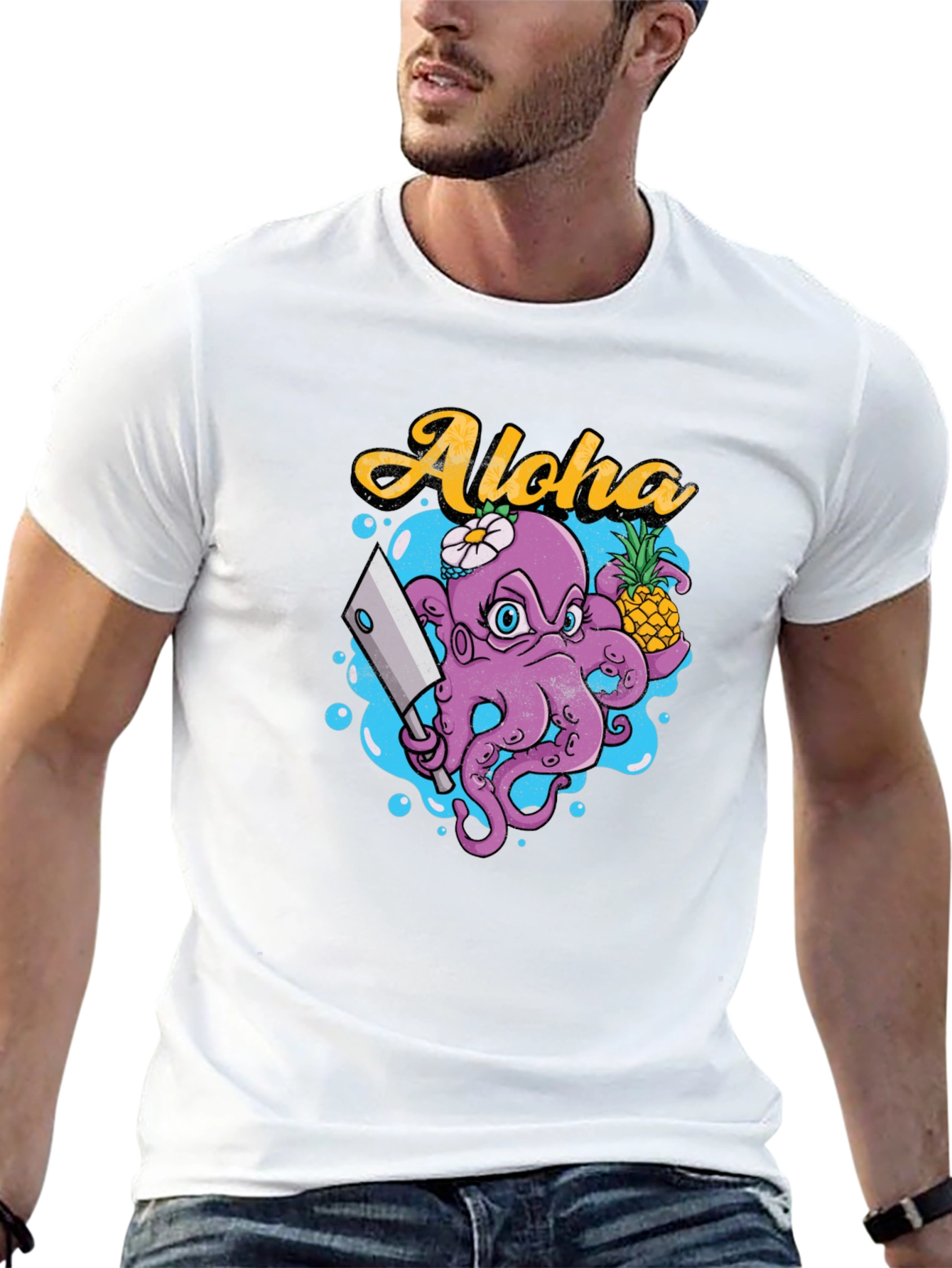 Aloha Octopus Graphic T-Shirt