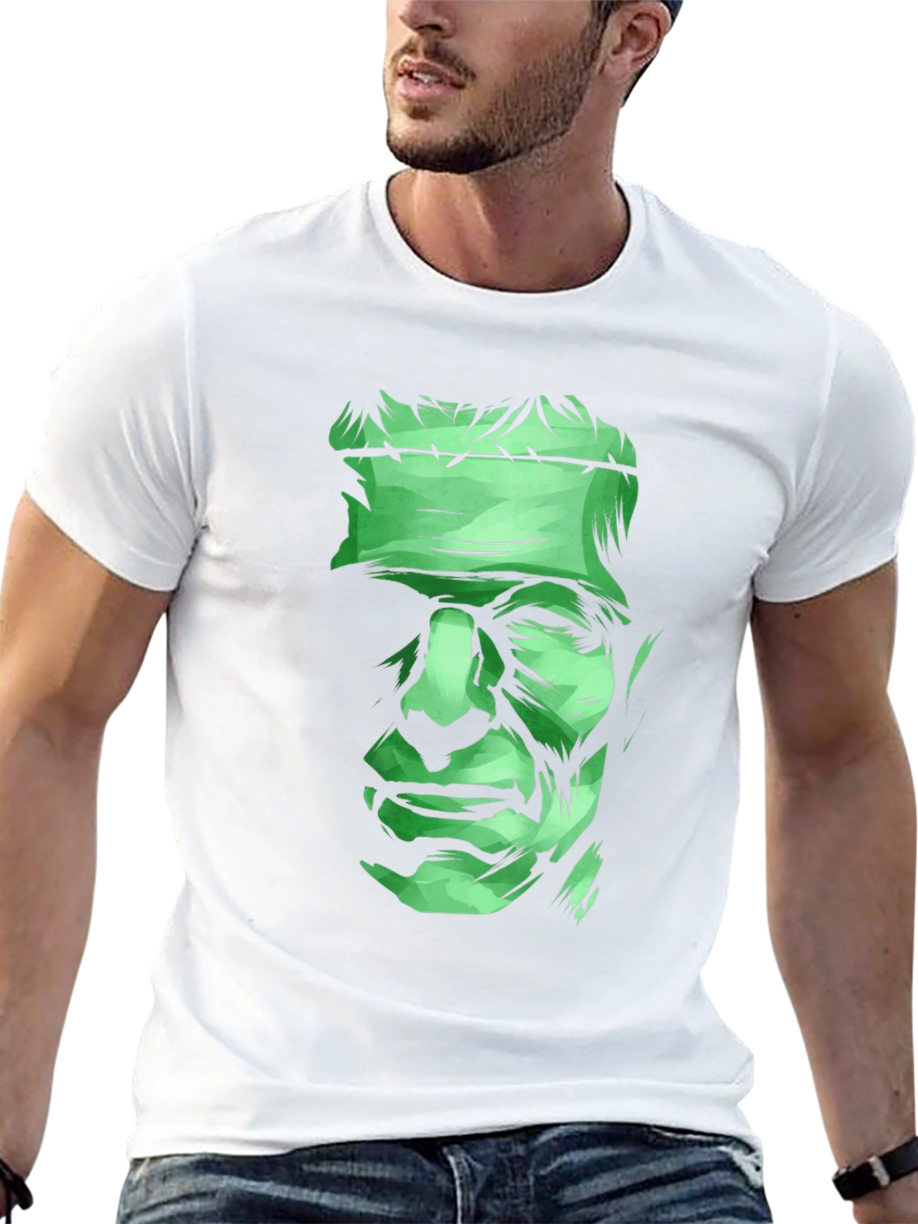 Frankenstein Graphic Tee - Mens Black Cotton T-Shirt