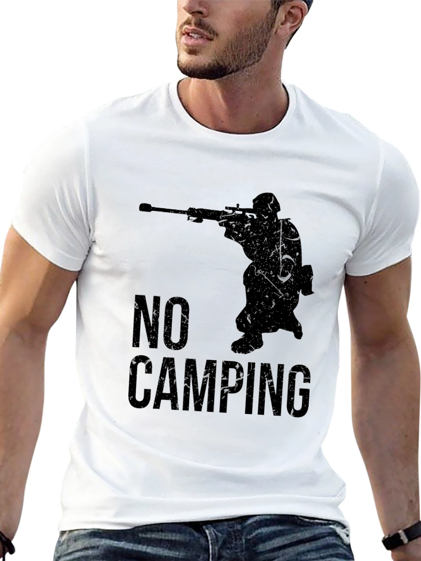 No Camping Sniper T-Shirt