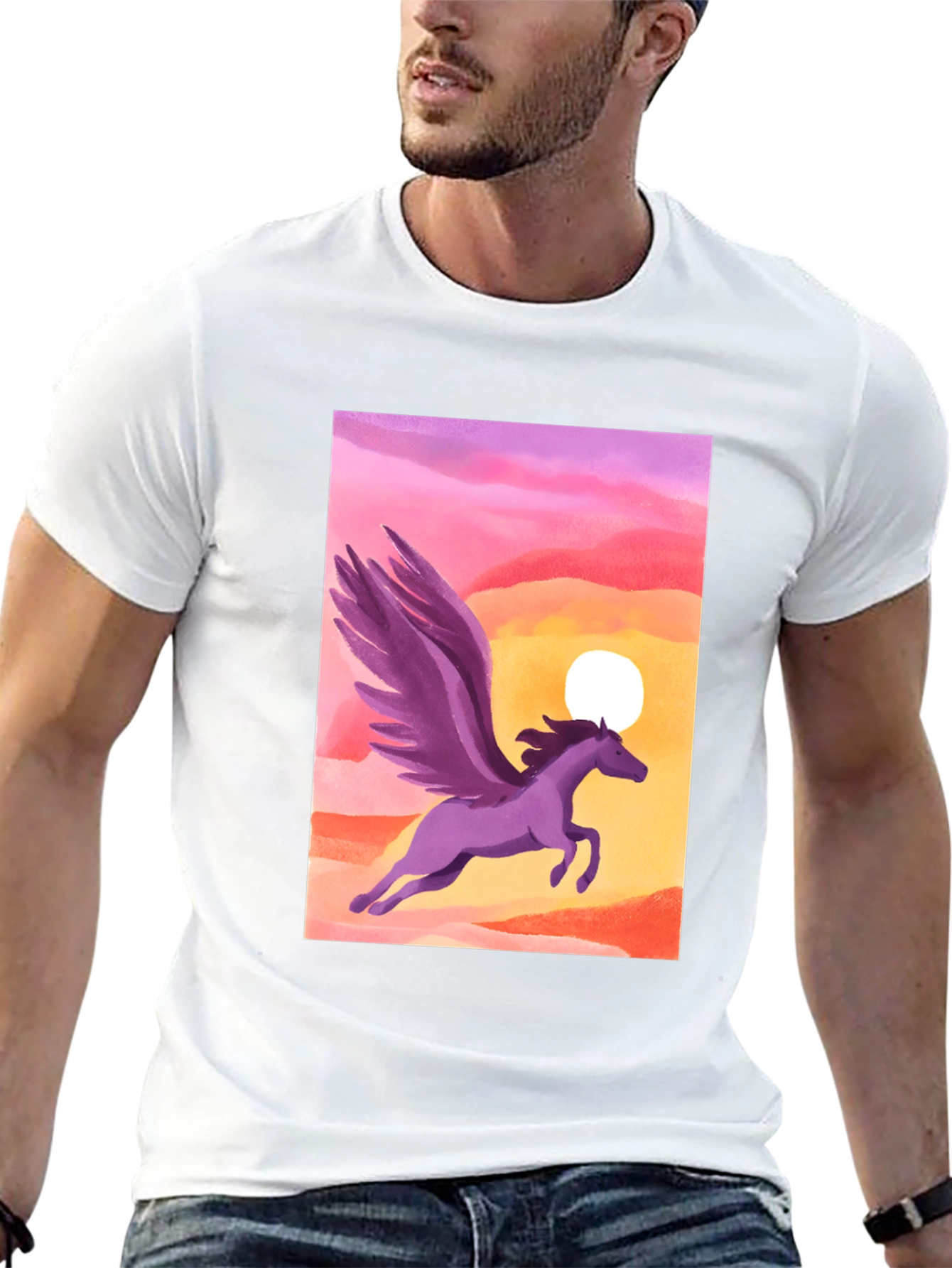 Pegasus Sunset Graphic Tee - Stylish and Unique