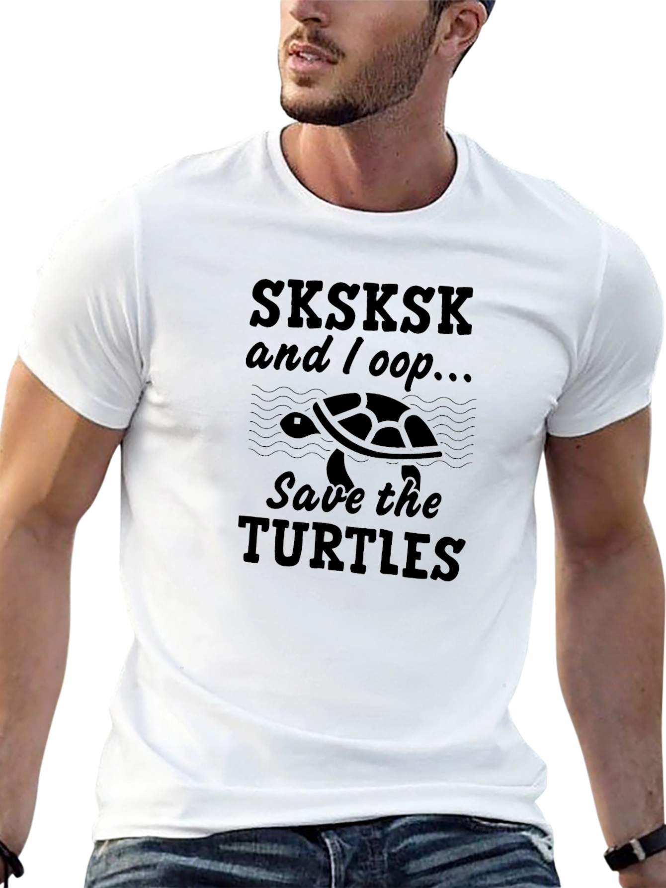 SKSKSK And I Oop Save the Turtles Graphic Tee