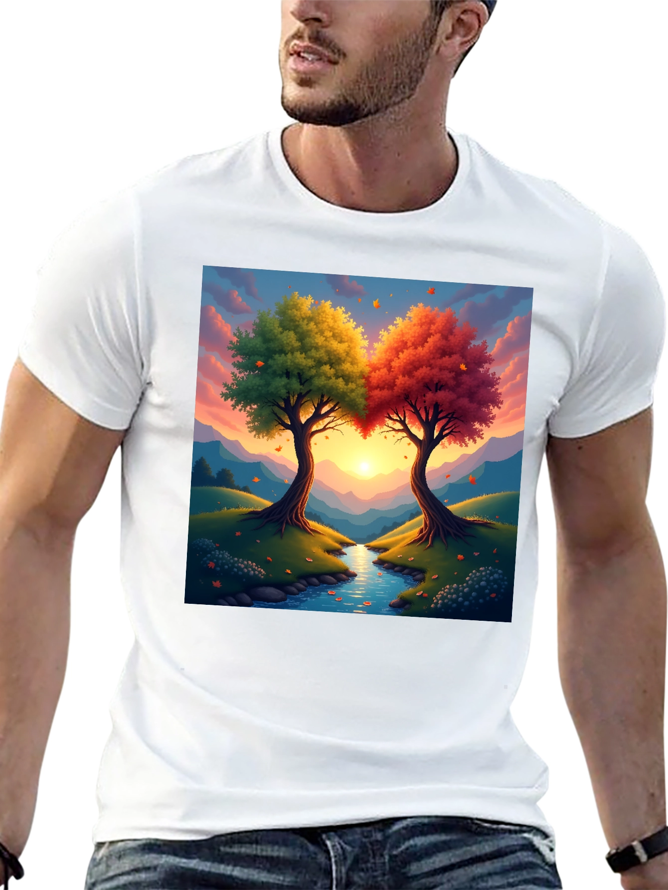 Natures Embrace T-Shirt: Two Trees One Heart