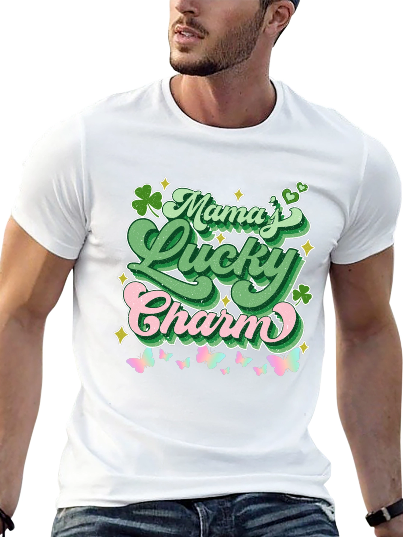 Mamas Lucky Charm St. Patricks Day Graphic Tee