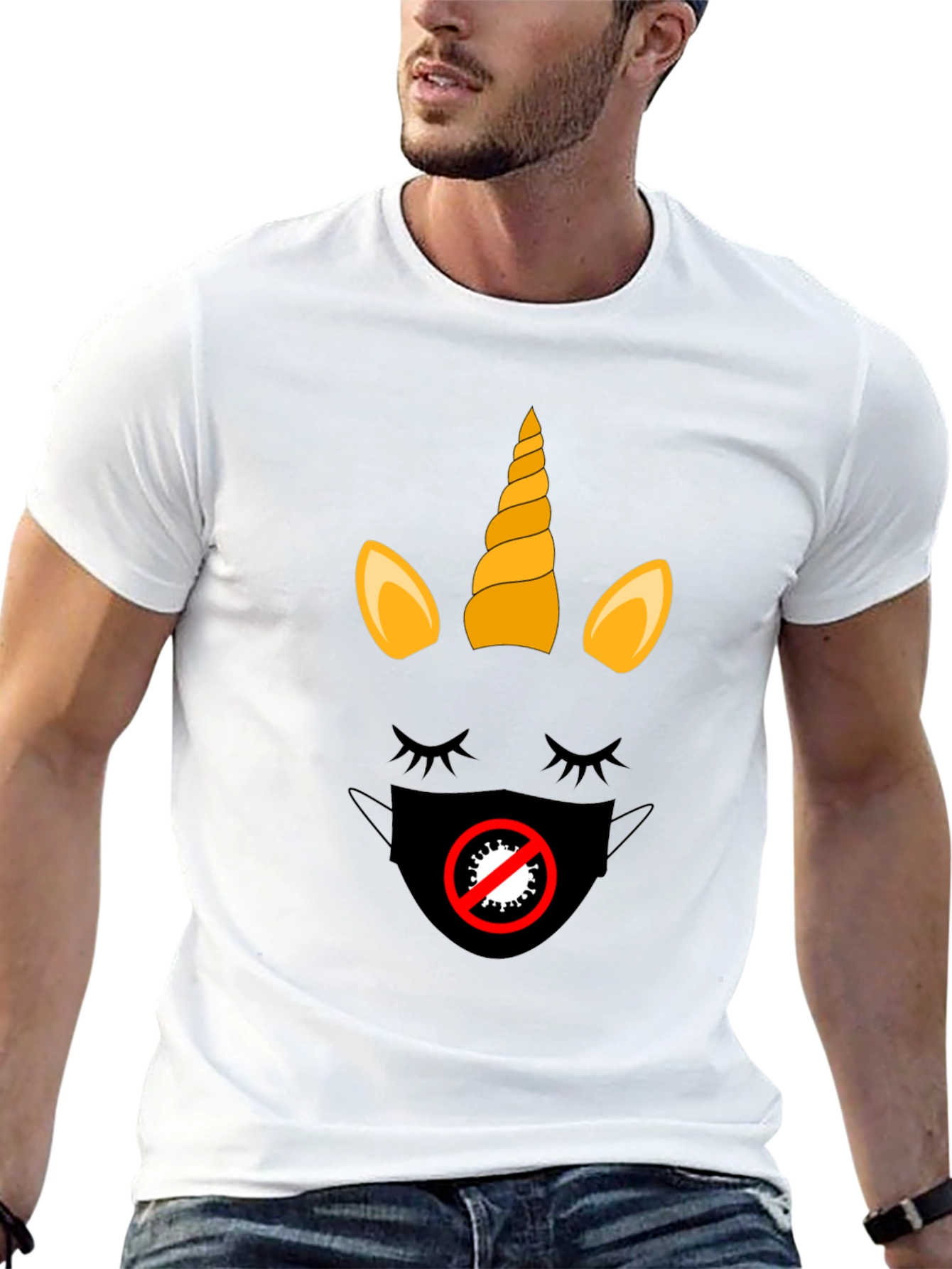 Unicorn Mask T-Shirt - Stylish Protection