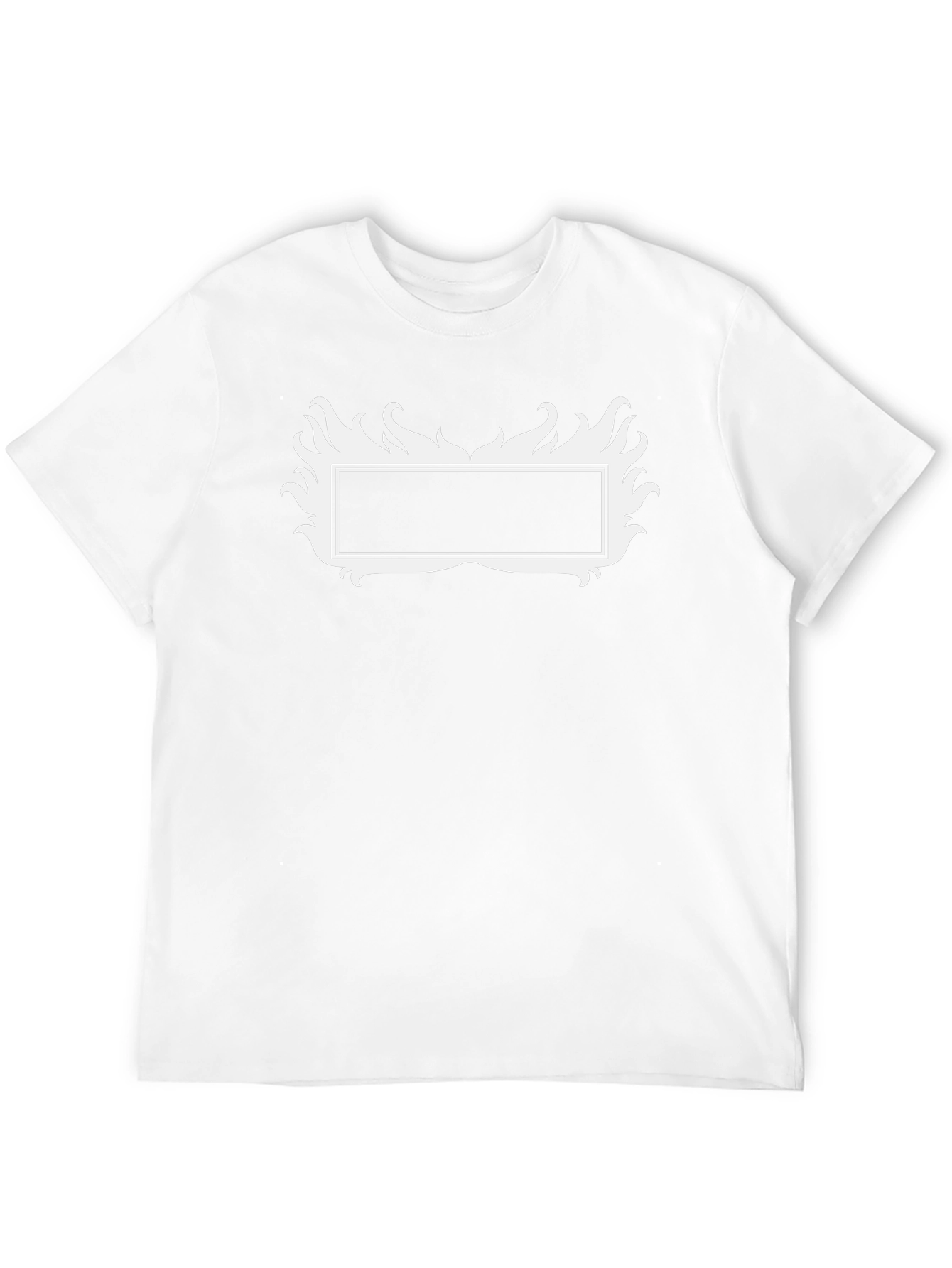 Black T-Shirt with Flames Graphic