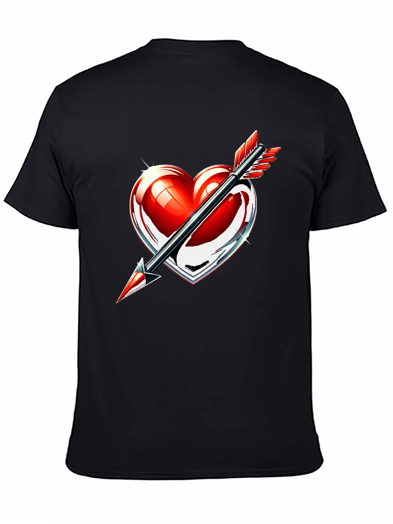 Heart Arrow Graphic T-Shirt - Stylish Valentines Day Tee