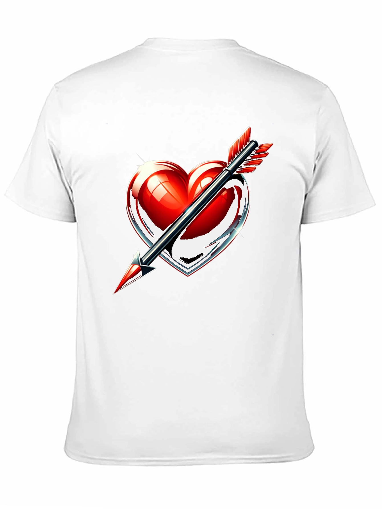 Heart Arrow Graphic T-Shirt - Stylish Valentines Day Tee