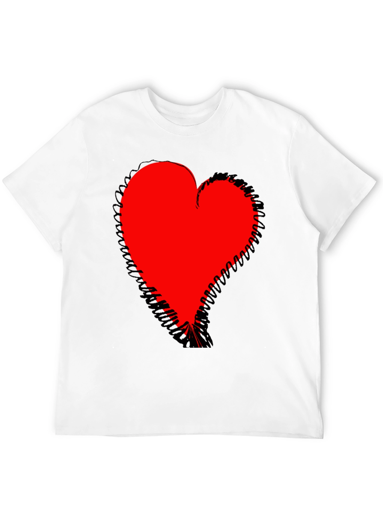 Bold Heart Graphic Black T-Shirt