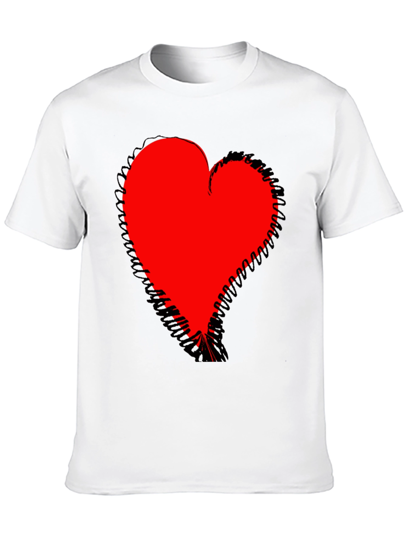Bold Heart Graphic Black T-Shirt