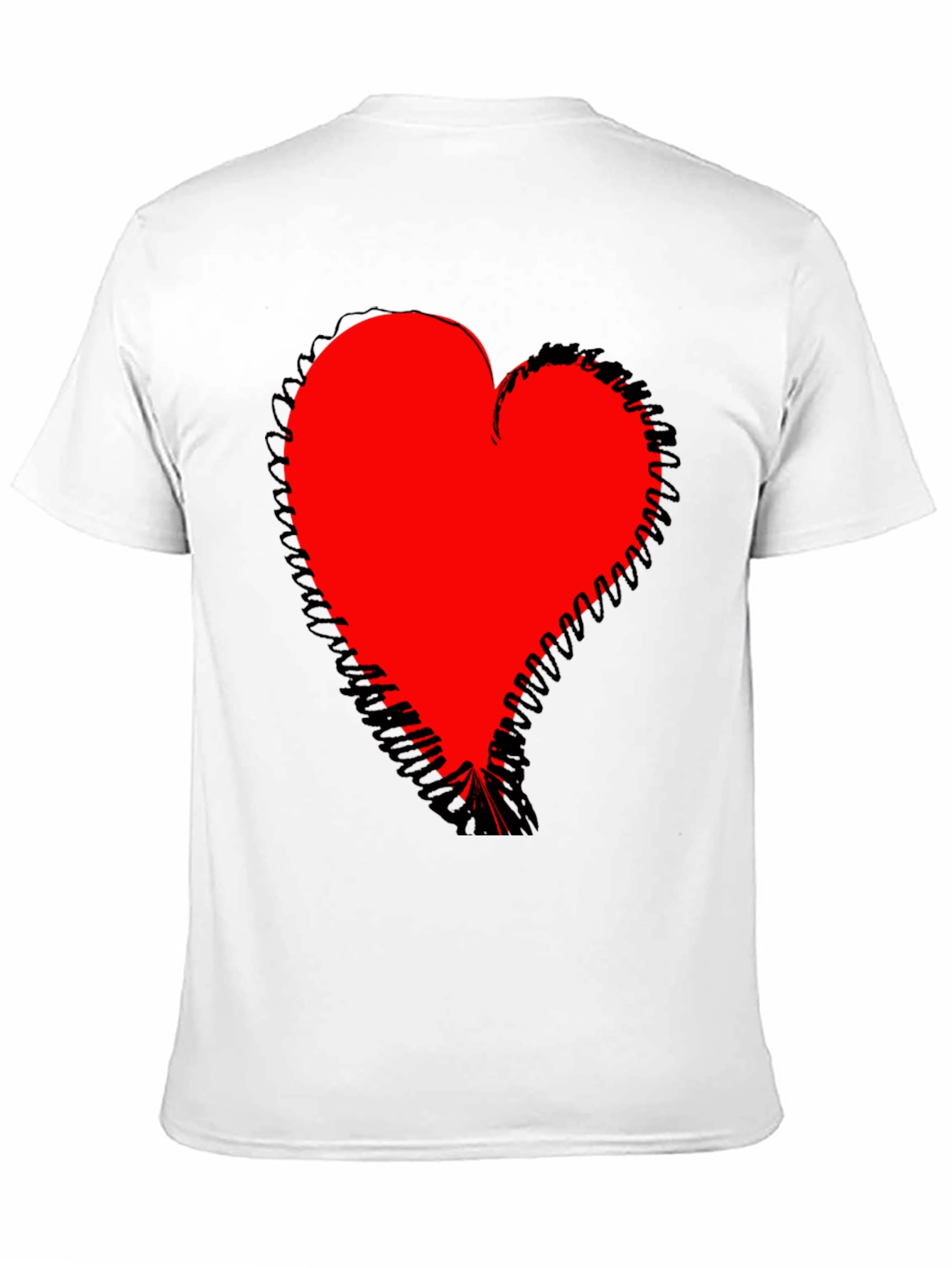 Bold Heart Graphic Black T-Shirt