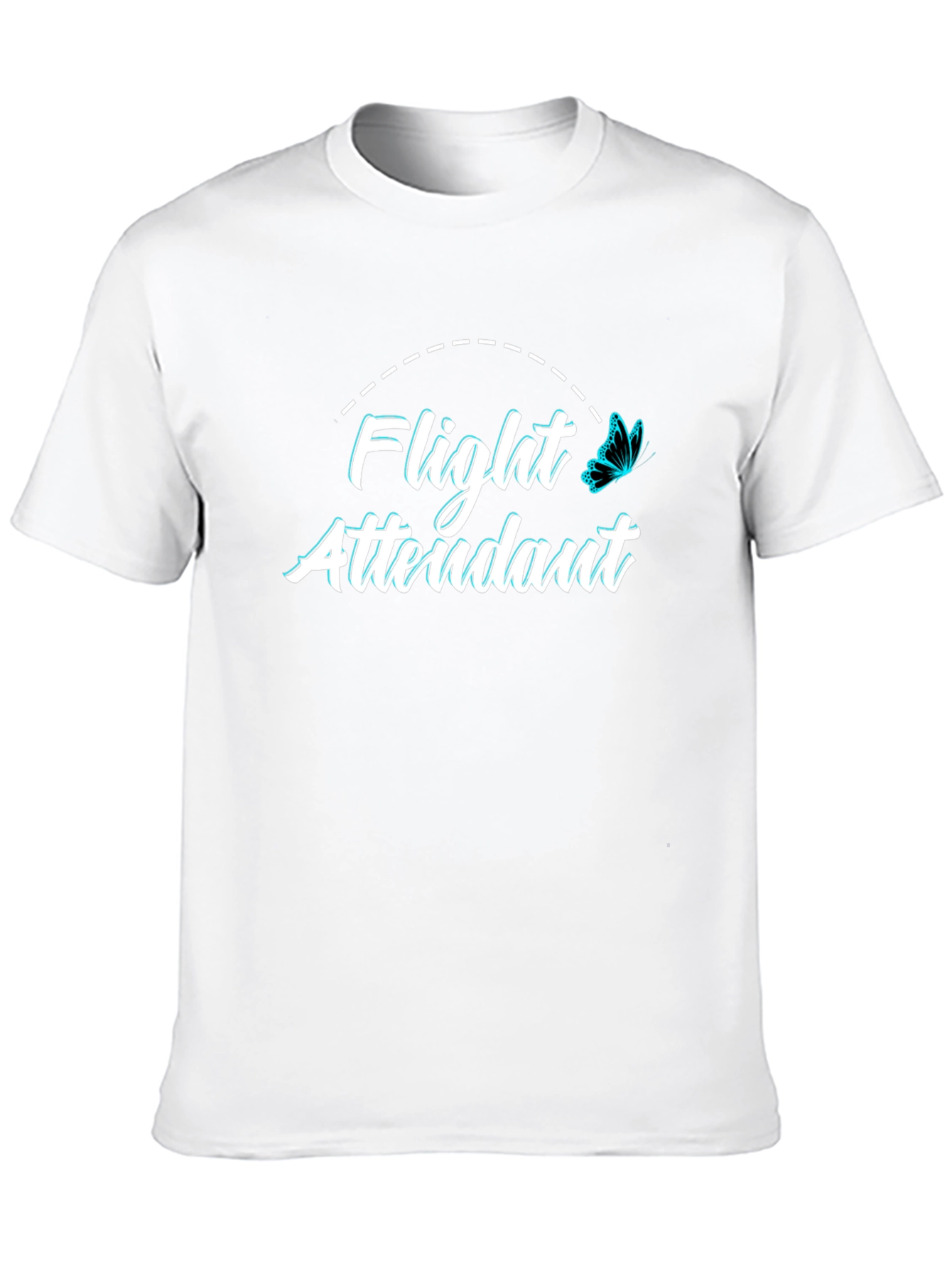Flight Attendant Graphic Tee - Black Unisex Crewneck