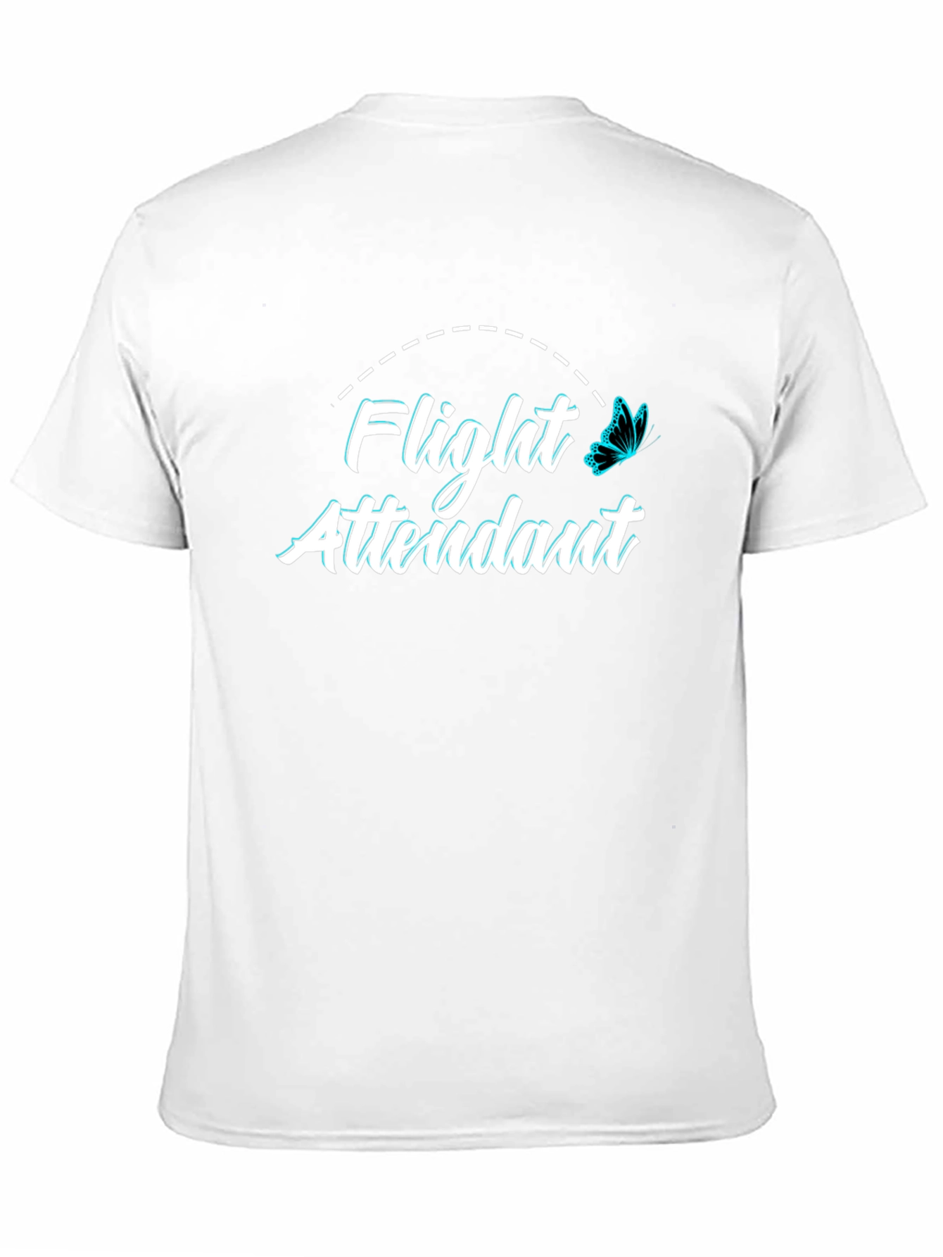 Flight Attendant Graphic Tee - Black Unisex Crewneck