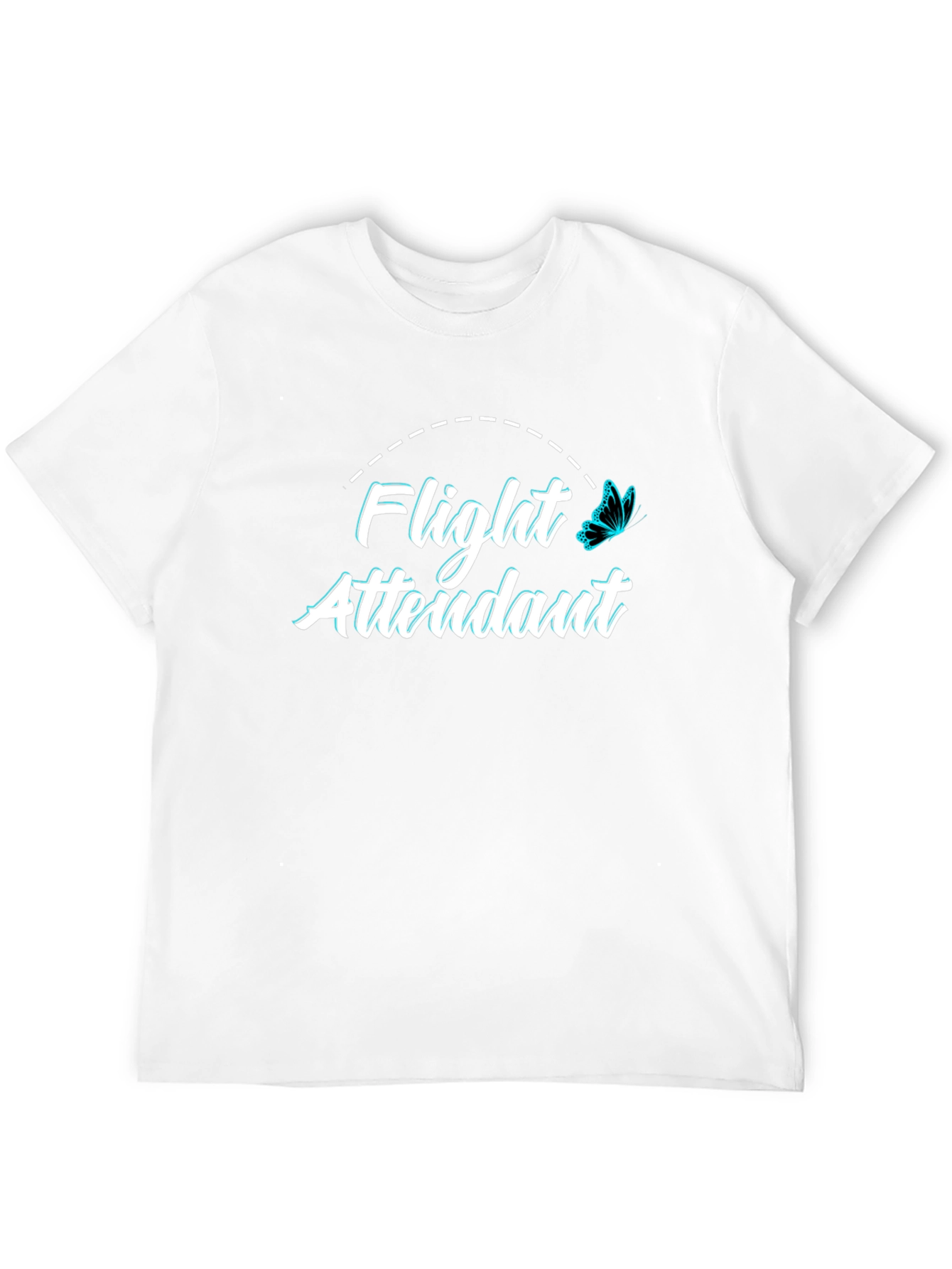 Flight Attendant Graphic Tee - Black Unisex Crewneck