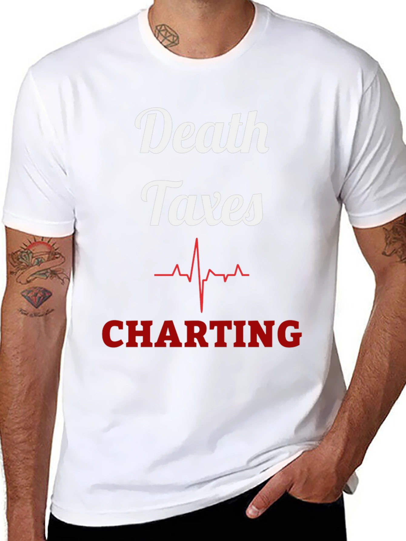 Death Taxes Charting T-Shirt