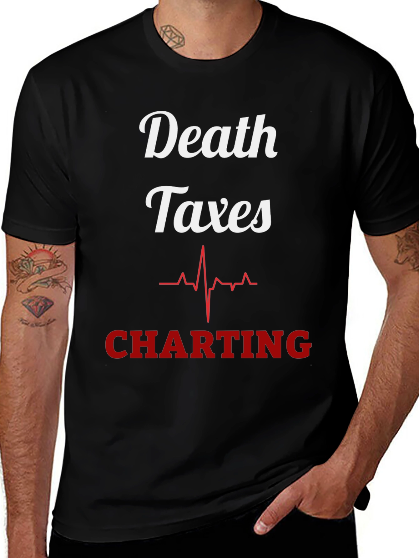 Death Taxes Charting T-Shirt