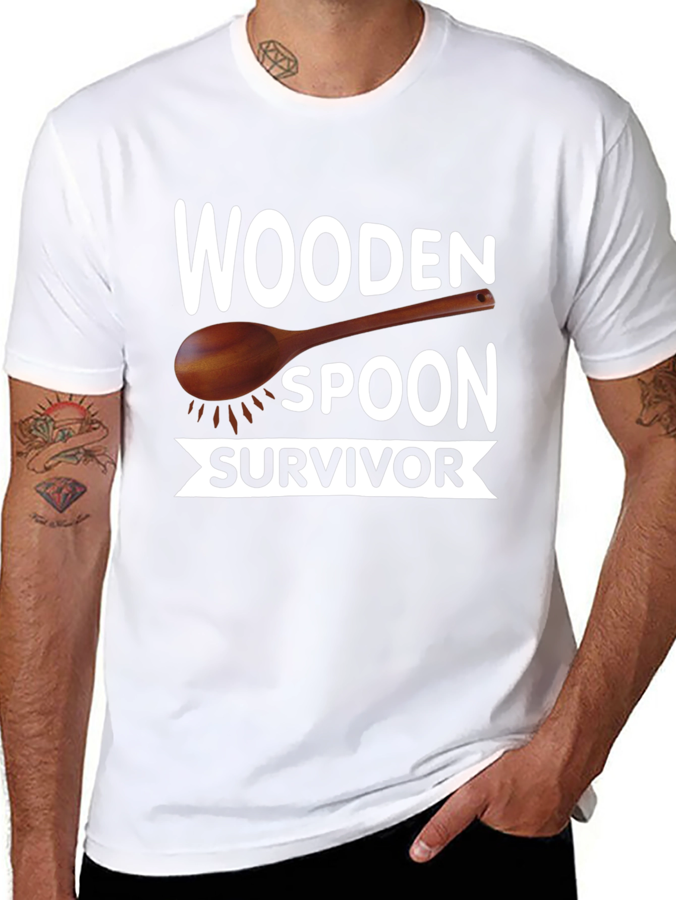 Wooden Spoon Survivor Novelty T-Shirt