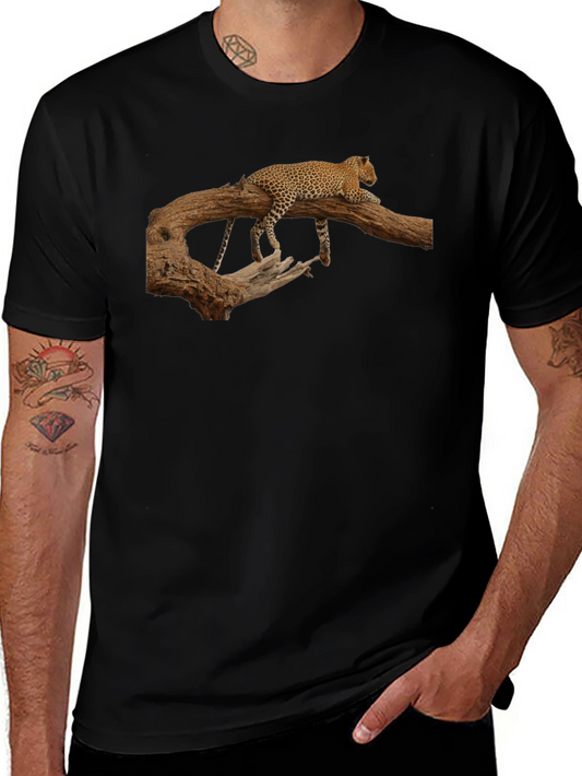Leopard Print Crew Neck T-Shirt