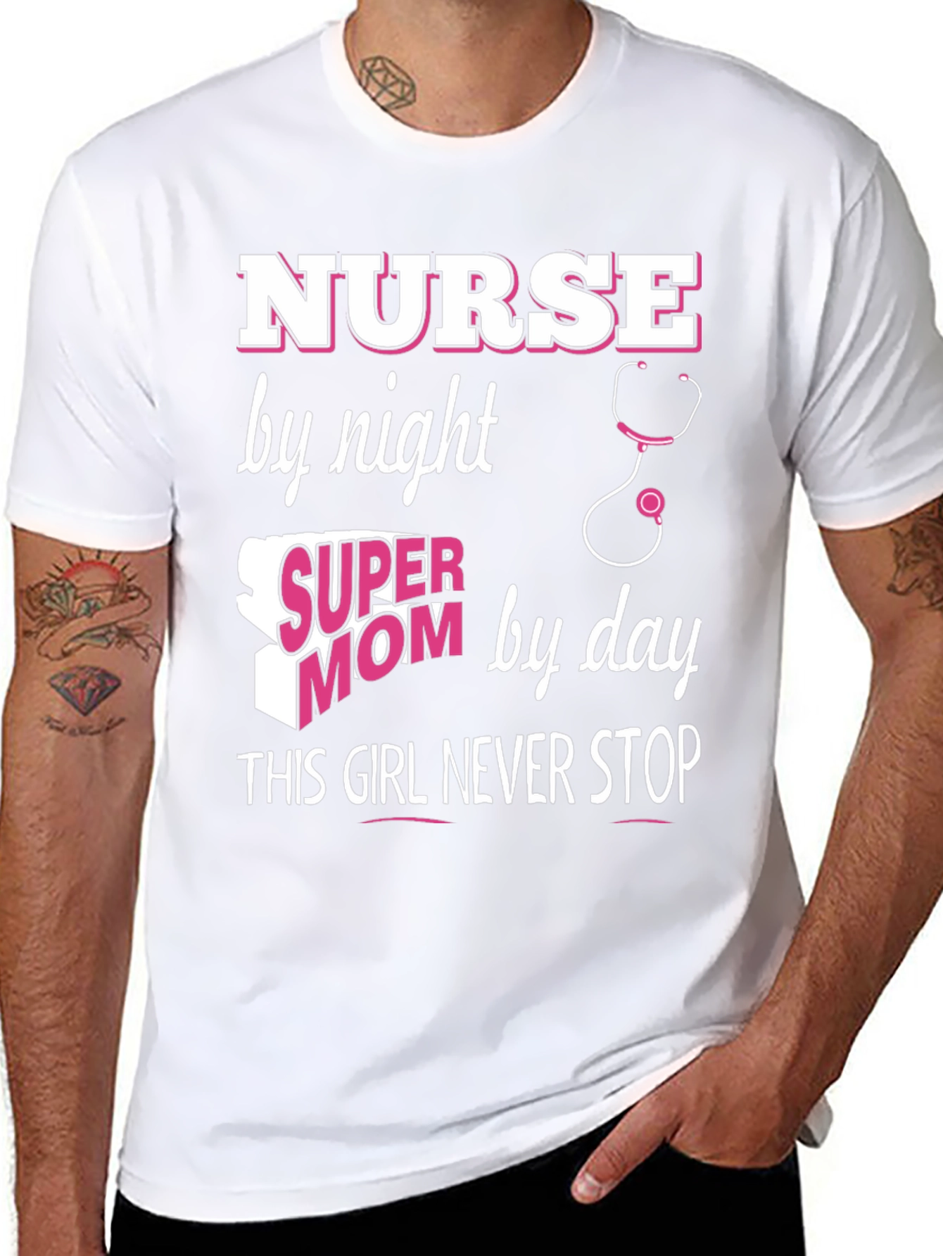 Nurse Super Mom Graphic T-Shirt
