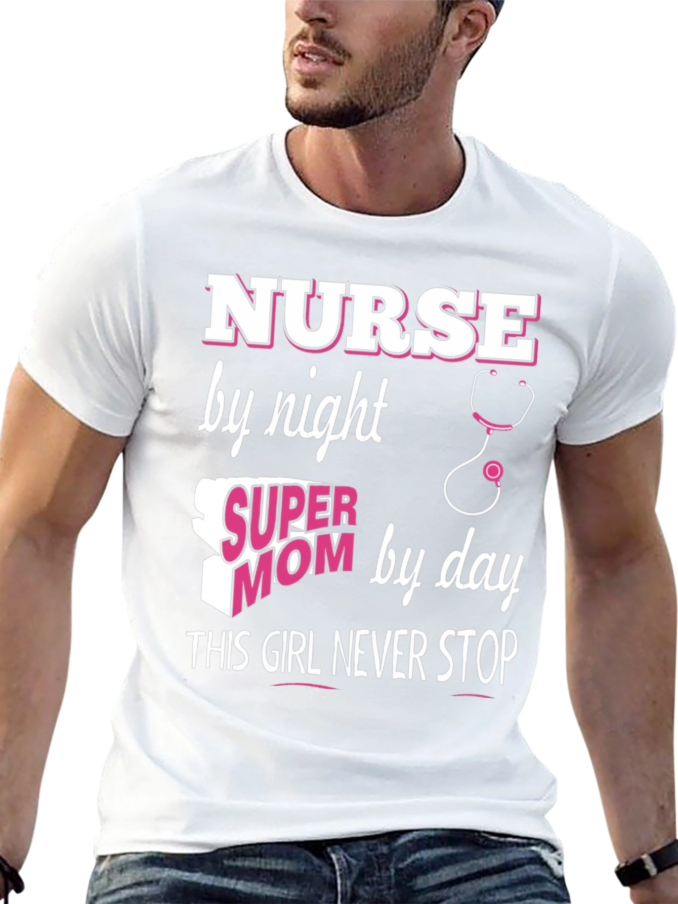Nurse Super Mom Graphic T-Shirt