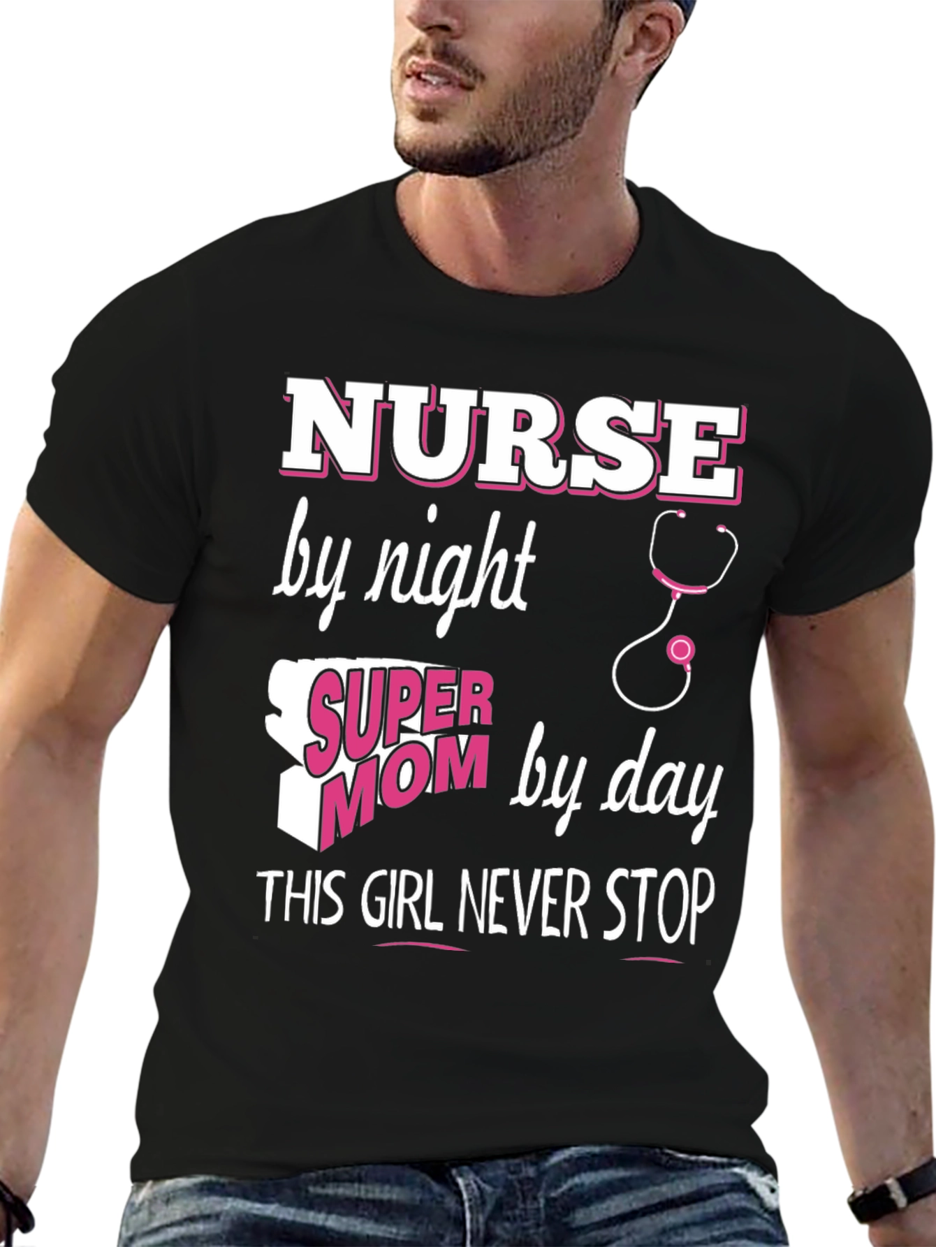 Nurse Super Mom Graphic T-Shirt