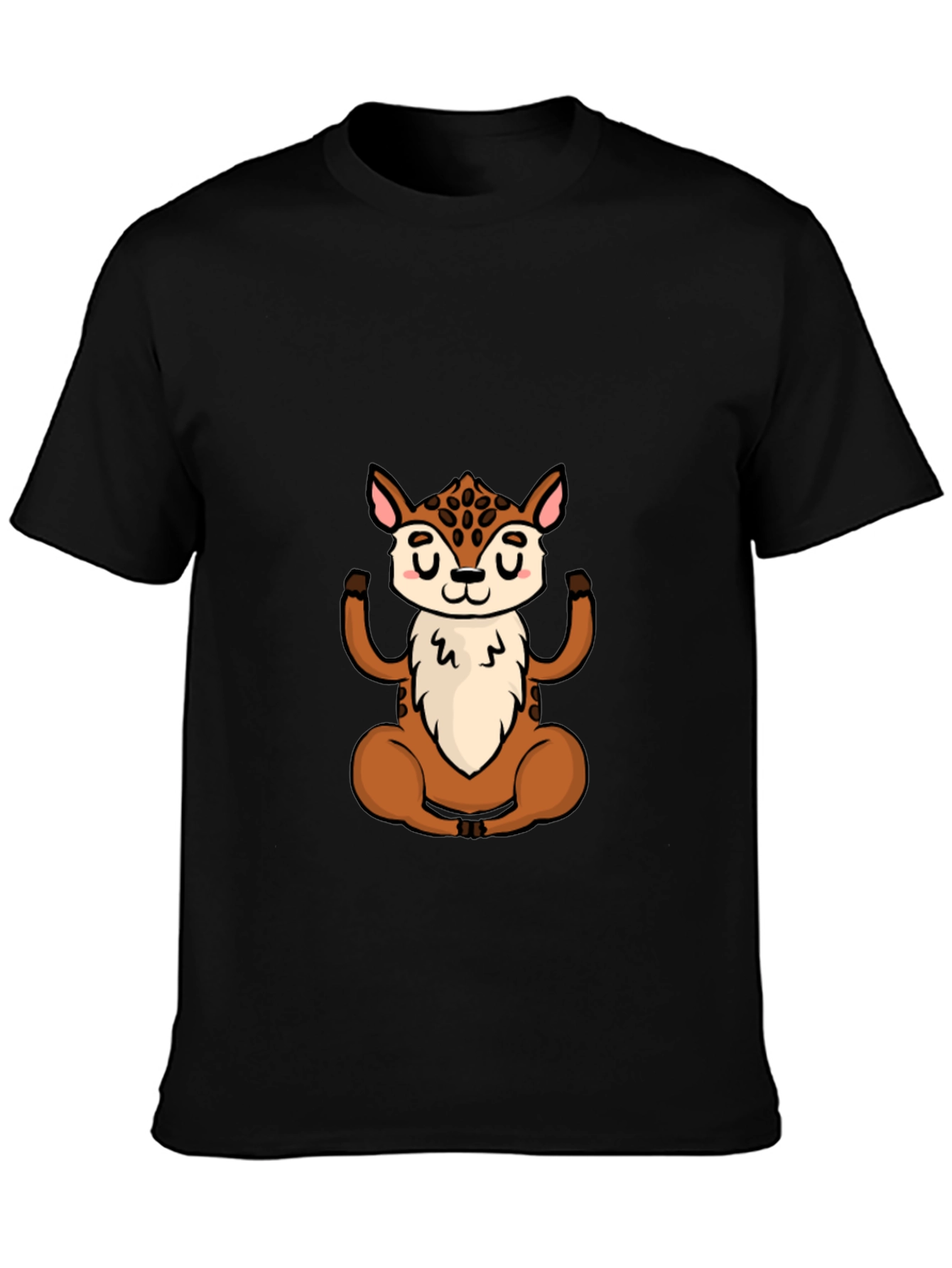 Meditating Deer Graphic Tee - Yoga Animal Shirt