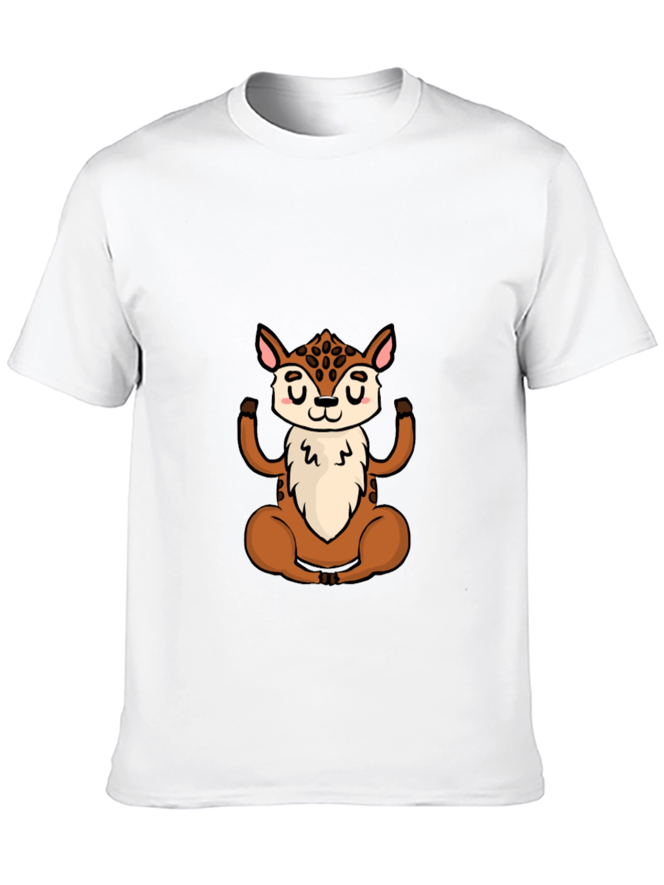 Meditating Deer Graphic Tee - Yoga Animal Shirt