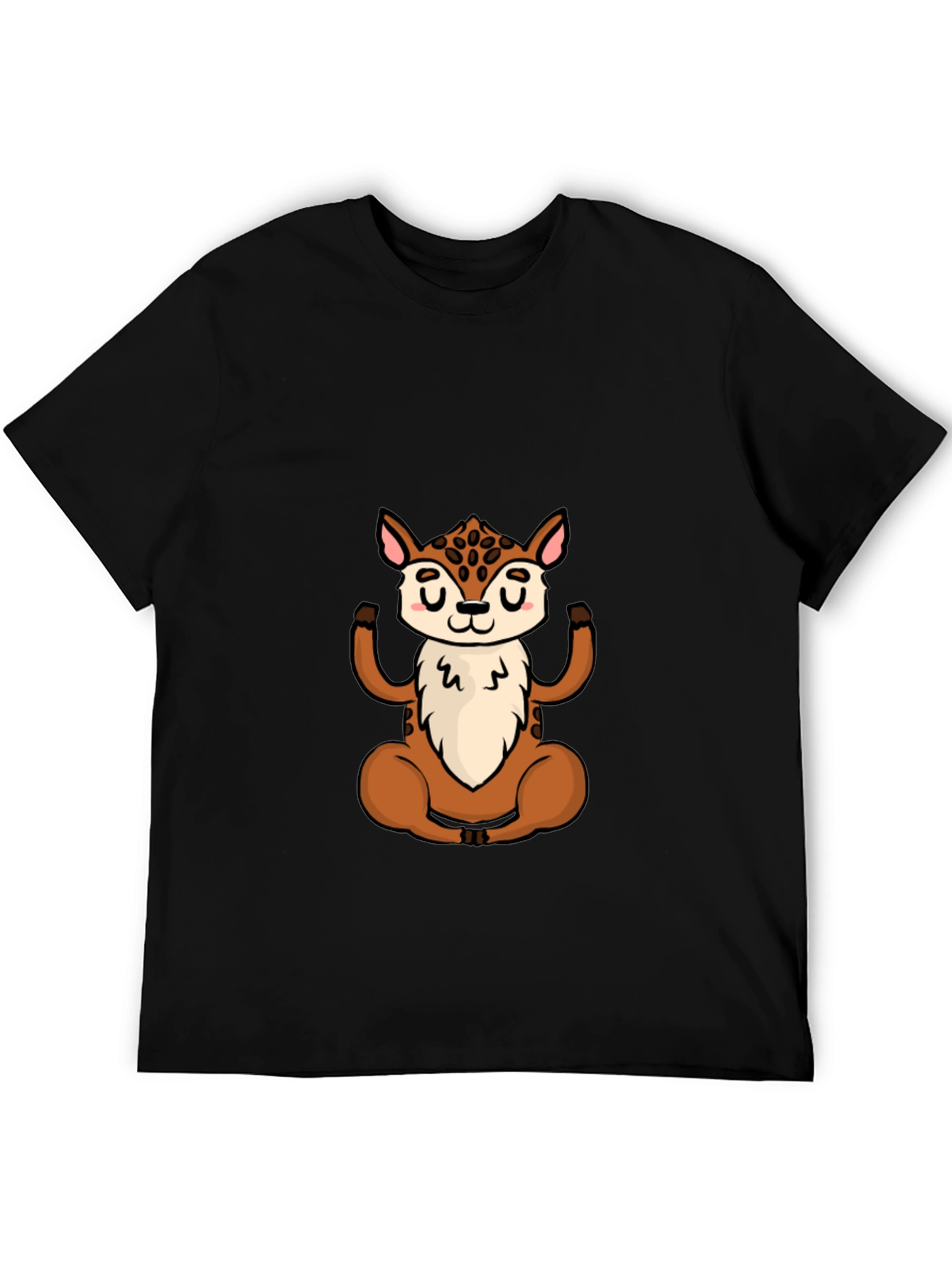 Meditating Deer Graphic Tee - Yoga Animal Shirt