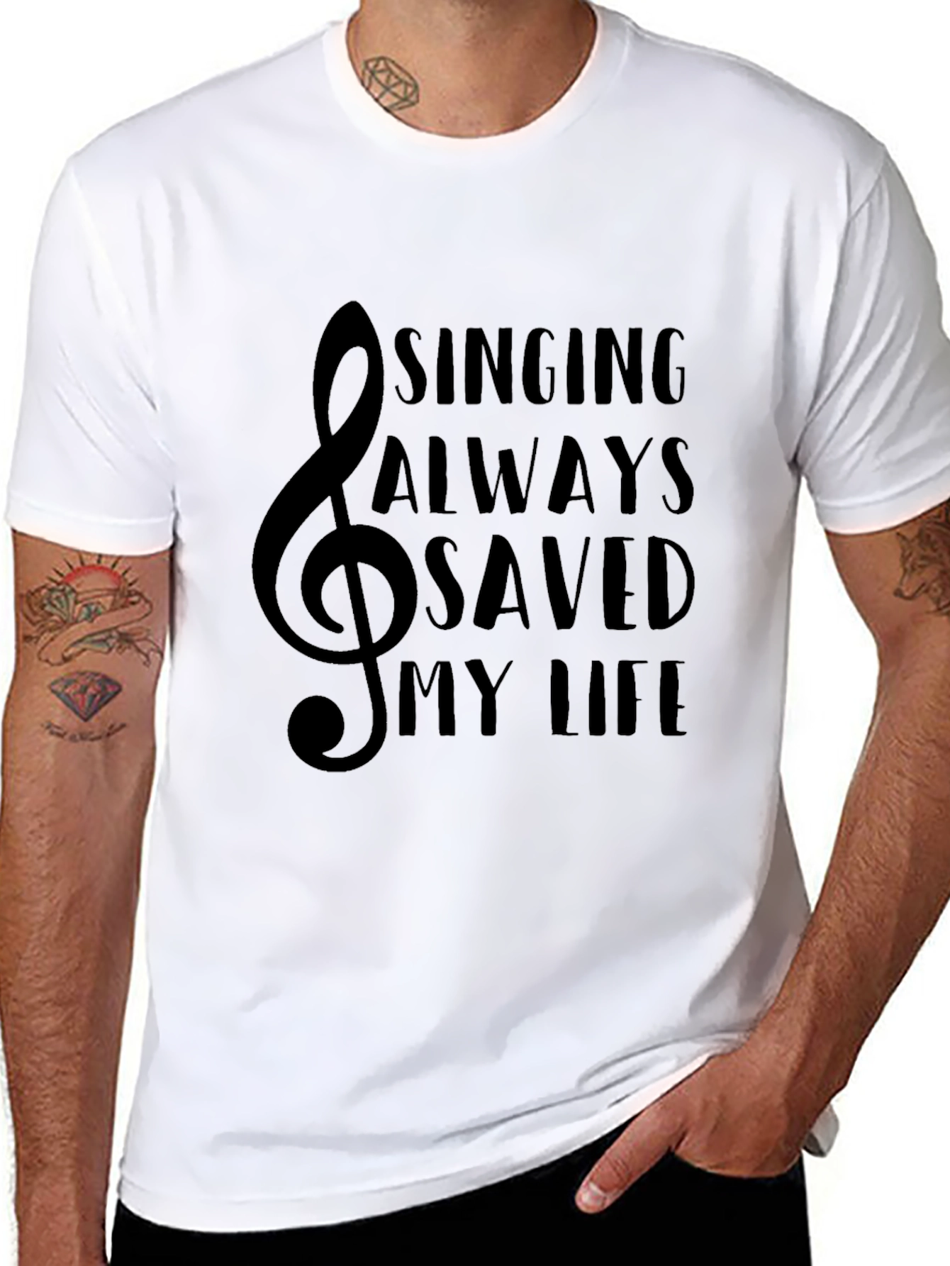 Singing Saved My Life Black T-Shirt