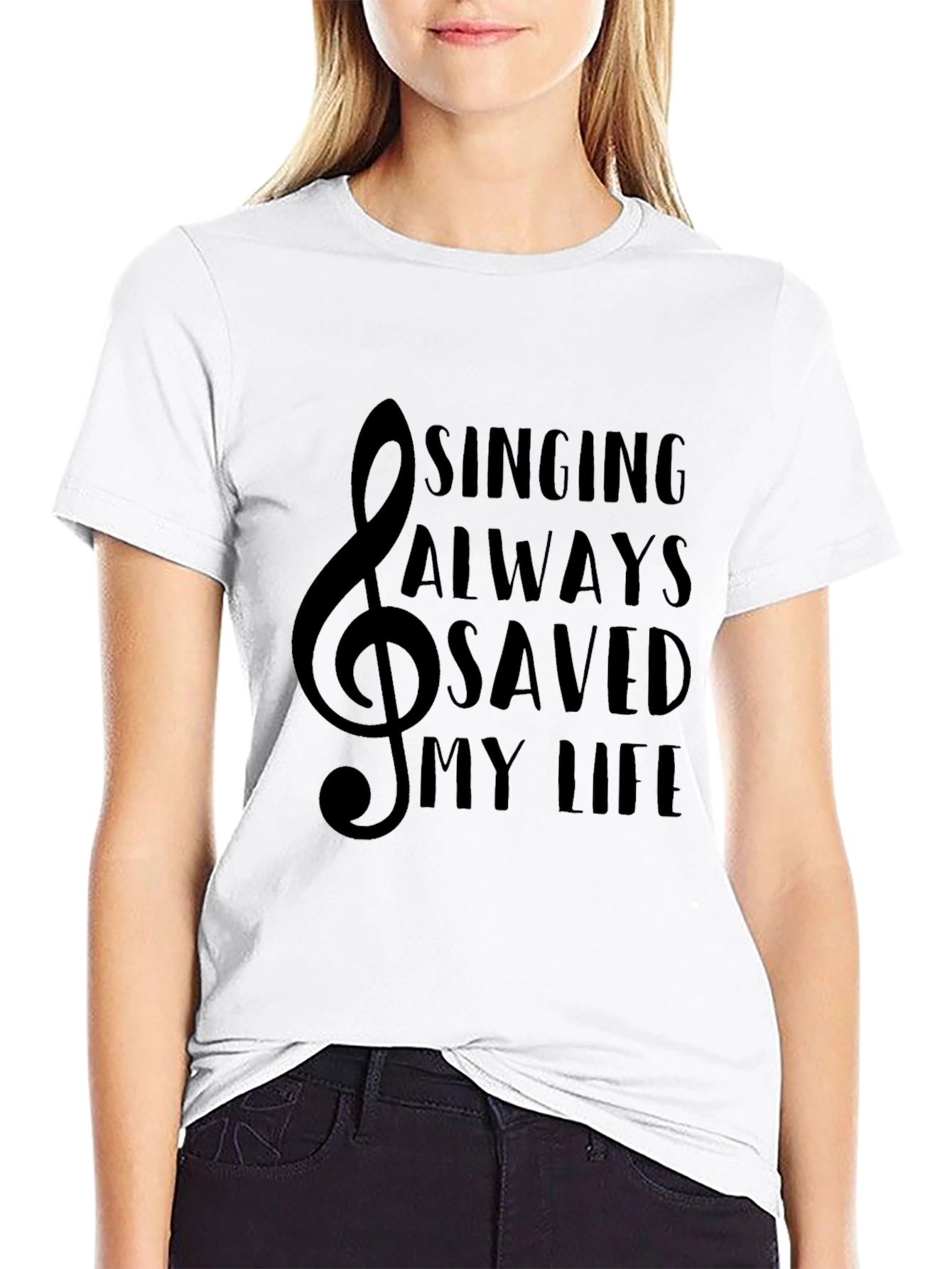 Singing Saved My Life Black T-Shirt