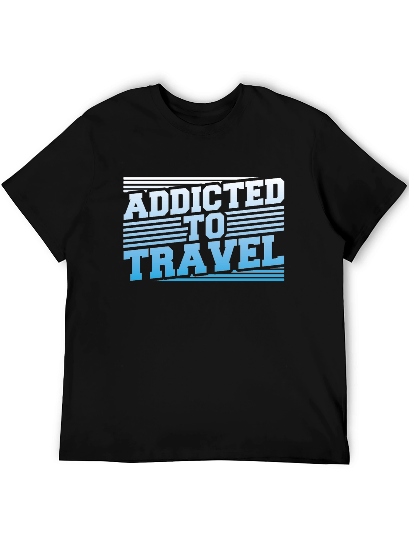 Addicted to Travel T-Shirt - Black Graphic Tee