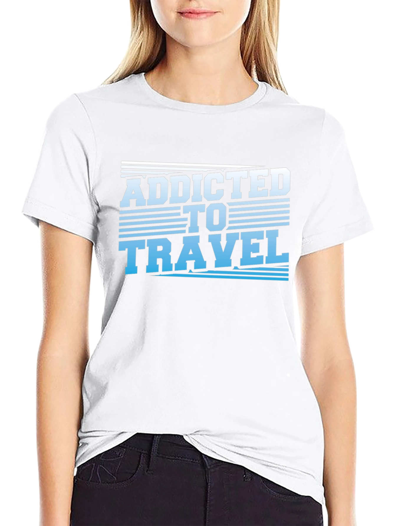 Addicted to Travel T-Shirt - Black Graphic Tee