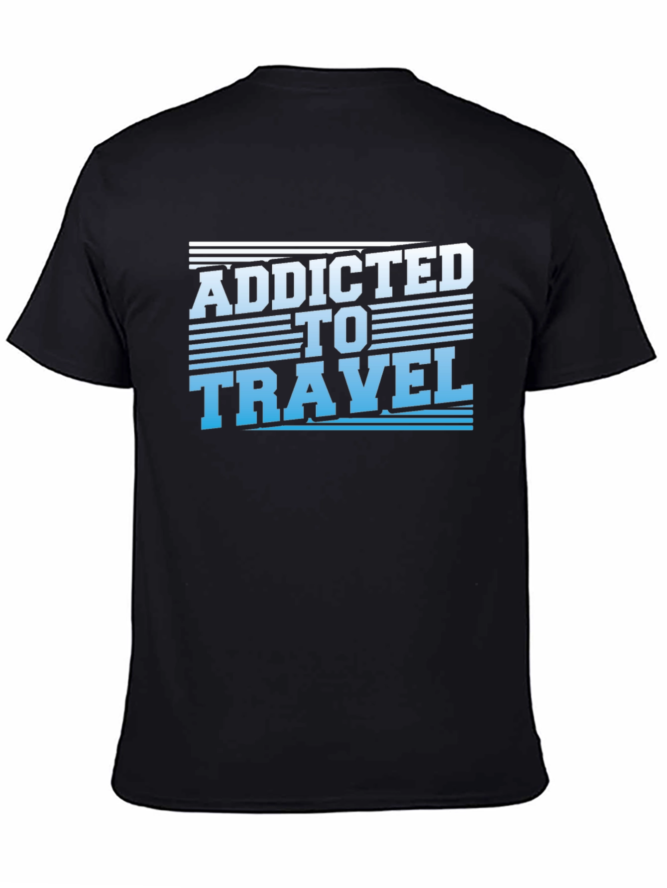 Addicted to Travel T-Shirt - Black Graphic Tee