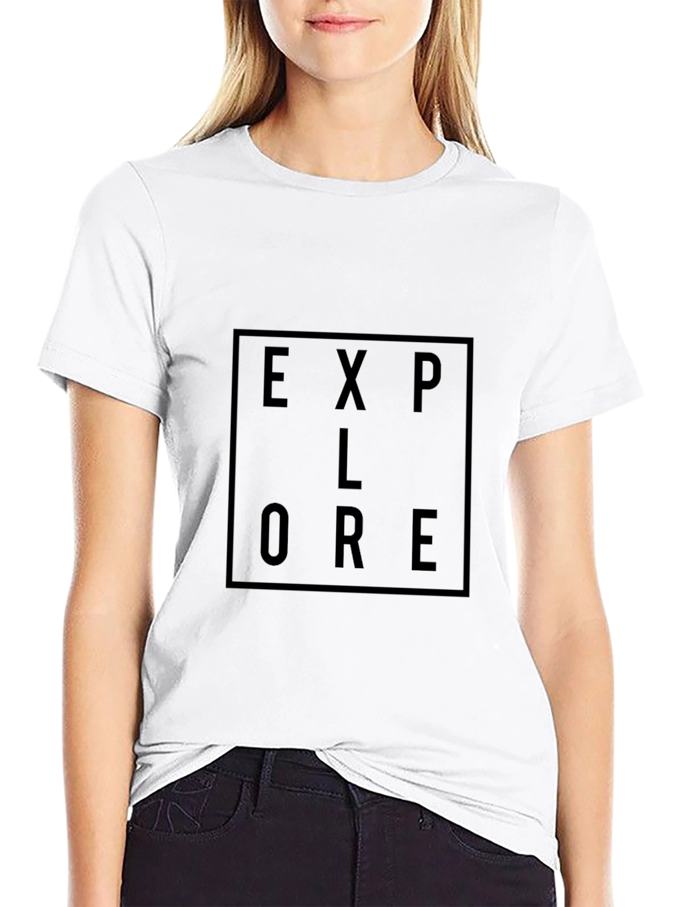 Explore Graphic Tee - Black Cotton T-Shirt