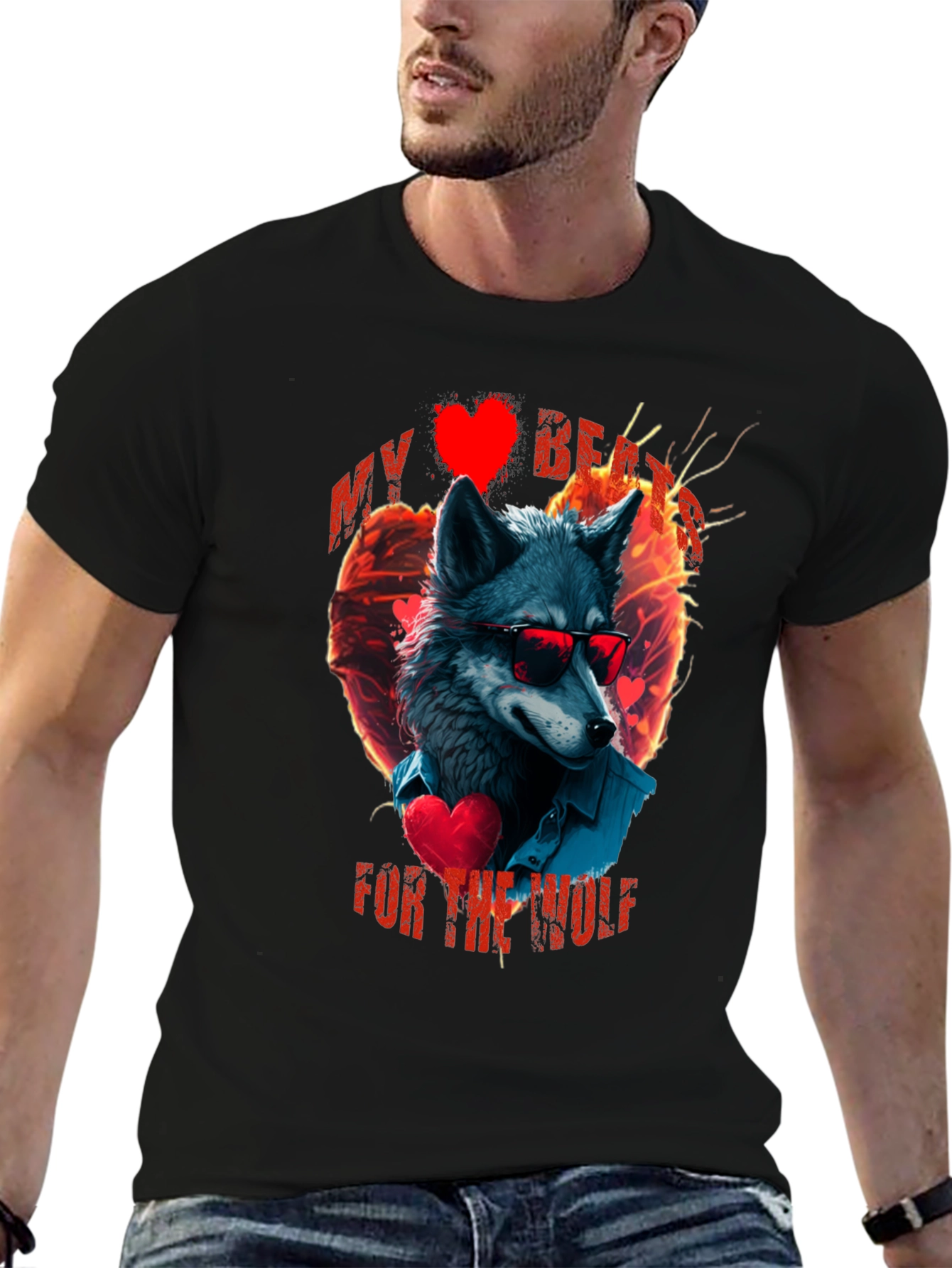 My Heart For The Wolf Graphic T-Shirt