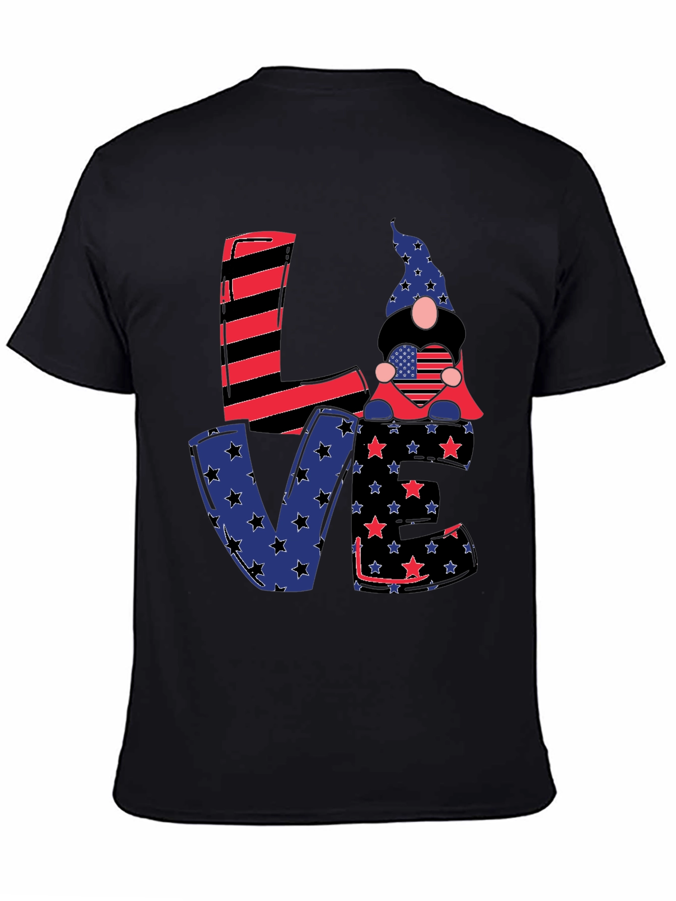 Patriotic Gnome Love T-Shirt - USA Pride