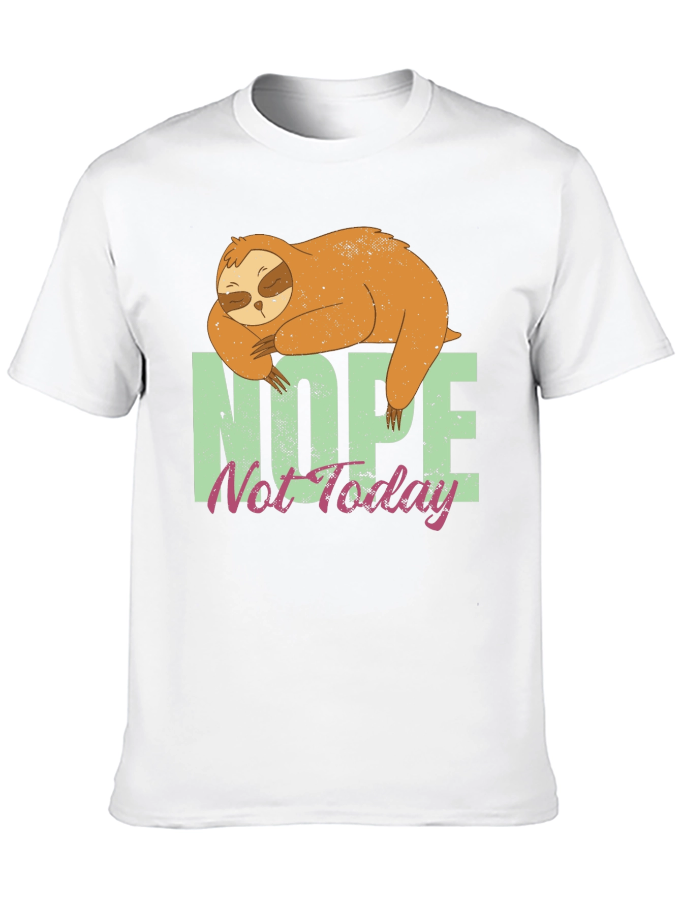 Nope Not Today Sloth Graphic Tee - Relaxed Fit