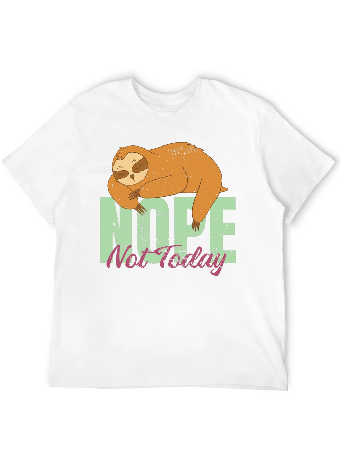 Nope Not Today Sloth Graphic Tee - Relaxed Fit