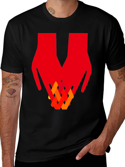Abstract Hands Graphic Tee - Artistic Unisex T-Shirt