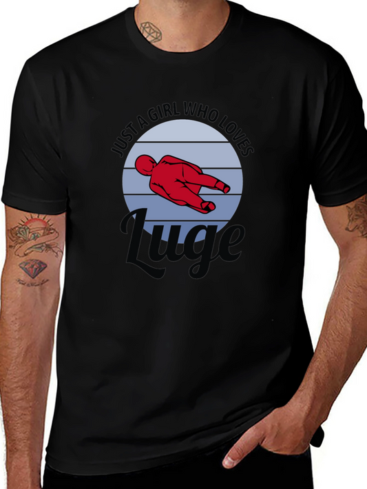Girl Who Loves Luge Graphic Tee